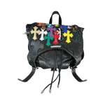 Chrome Hearts Black Multicolor Cross Patch Leather Gunslinger Backpack - Morely TrendsChrome Hearts Type here:)