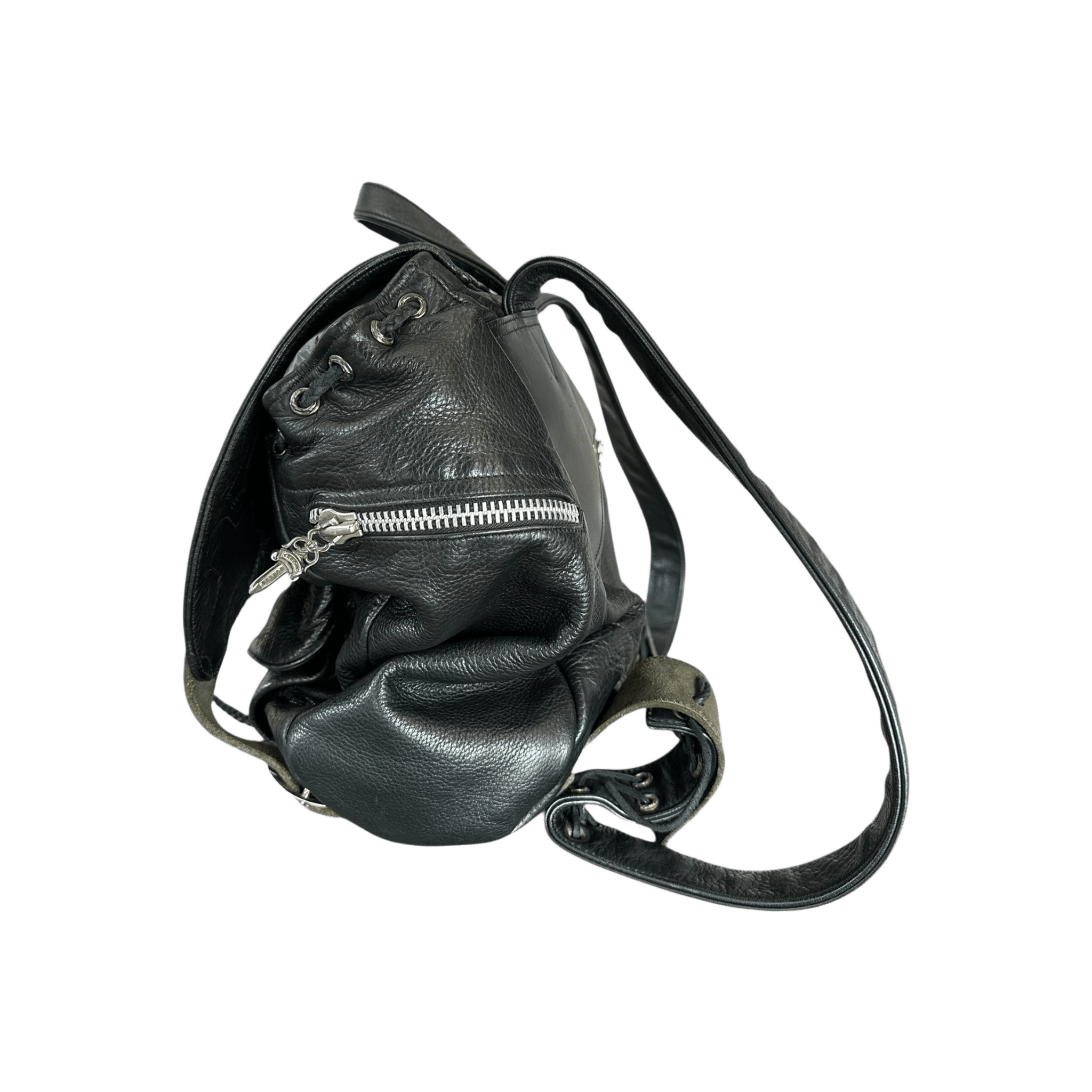 Chrome Hearts Black Multicolor Cross Patch Leather Gunslinger Backpack - Morely TrendsChrome Hearts Type here:)