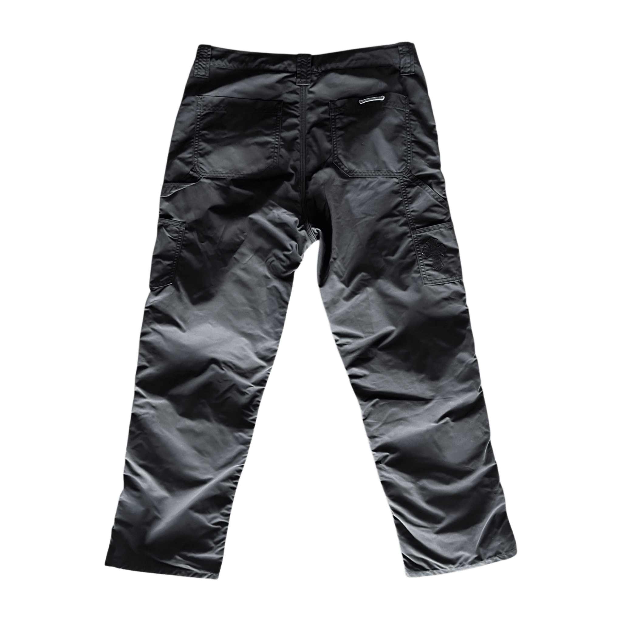 Chrome Hearts Black Nylon & Leather Carpenter Pants - Morely TrendsChrome Hearts Type here:)