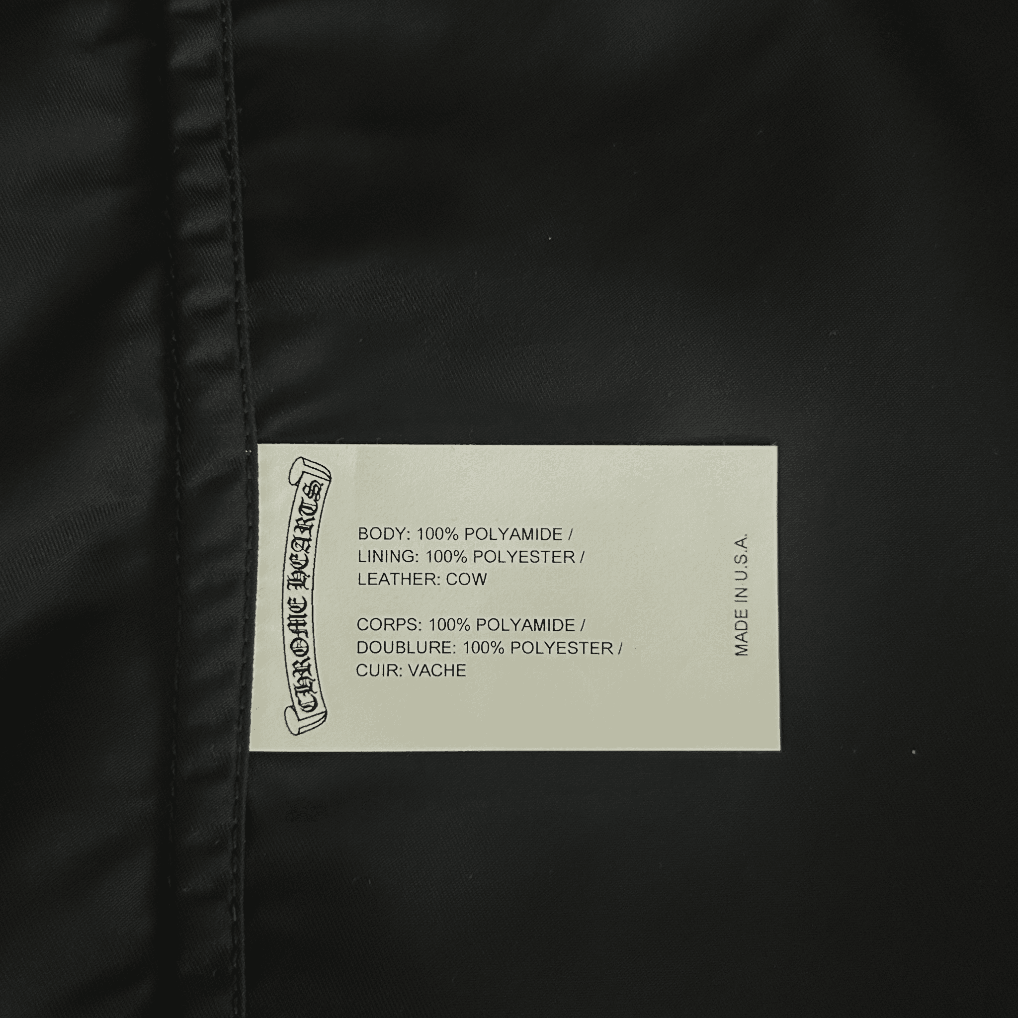 Chrome Hearts Black Nylon & Leather Zip Up Shirt - Morely TrendsChrome Hearts Type here:)