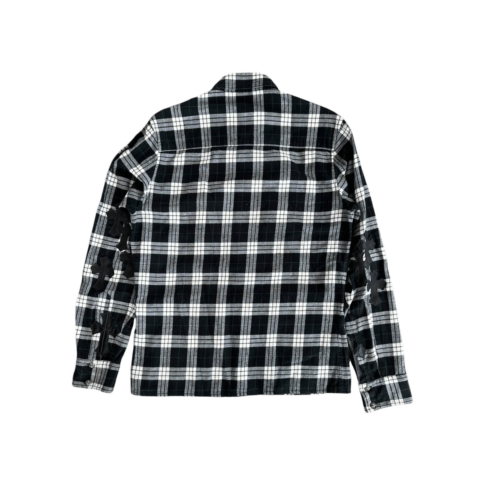 Chrome Hearts Black Plaid Cross Patch Flannel - Morely TrendsChrome Hearts Type here:)