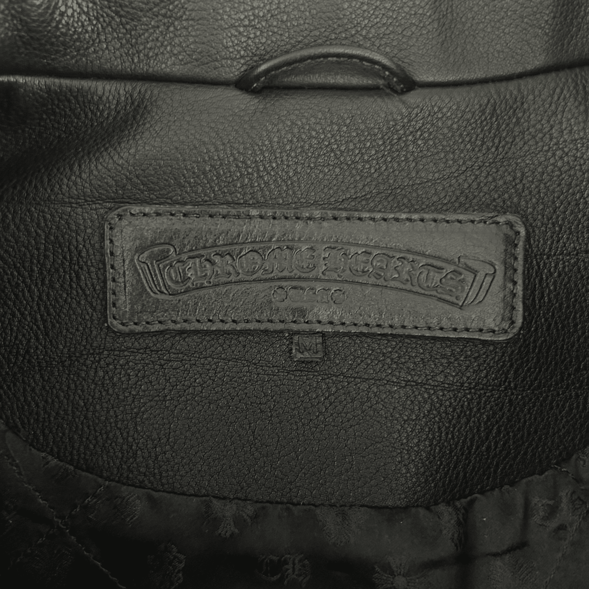 Chrome Hearts Black Triple Cross Patch Leather Jacket - Morely TrendsChrome Hearts Type here:)