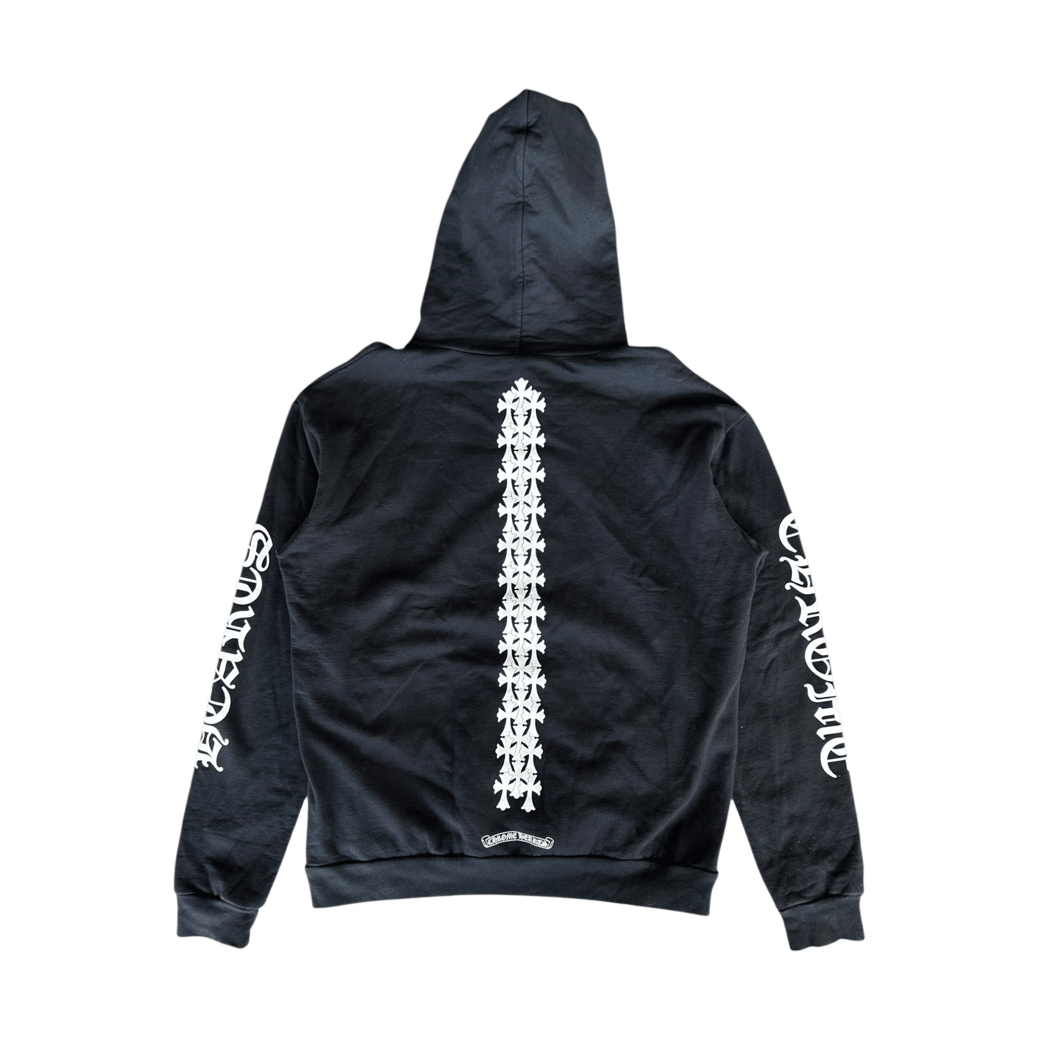Chrome Hearts Black & White Cemetery Cross Logo Hoodie - Morely TrendsChrome Hearts Type here:)