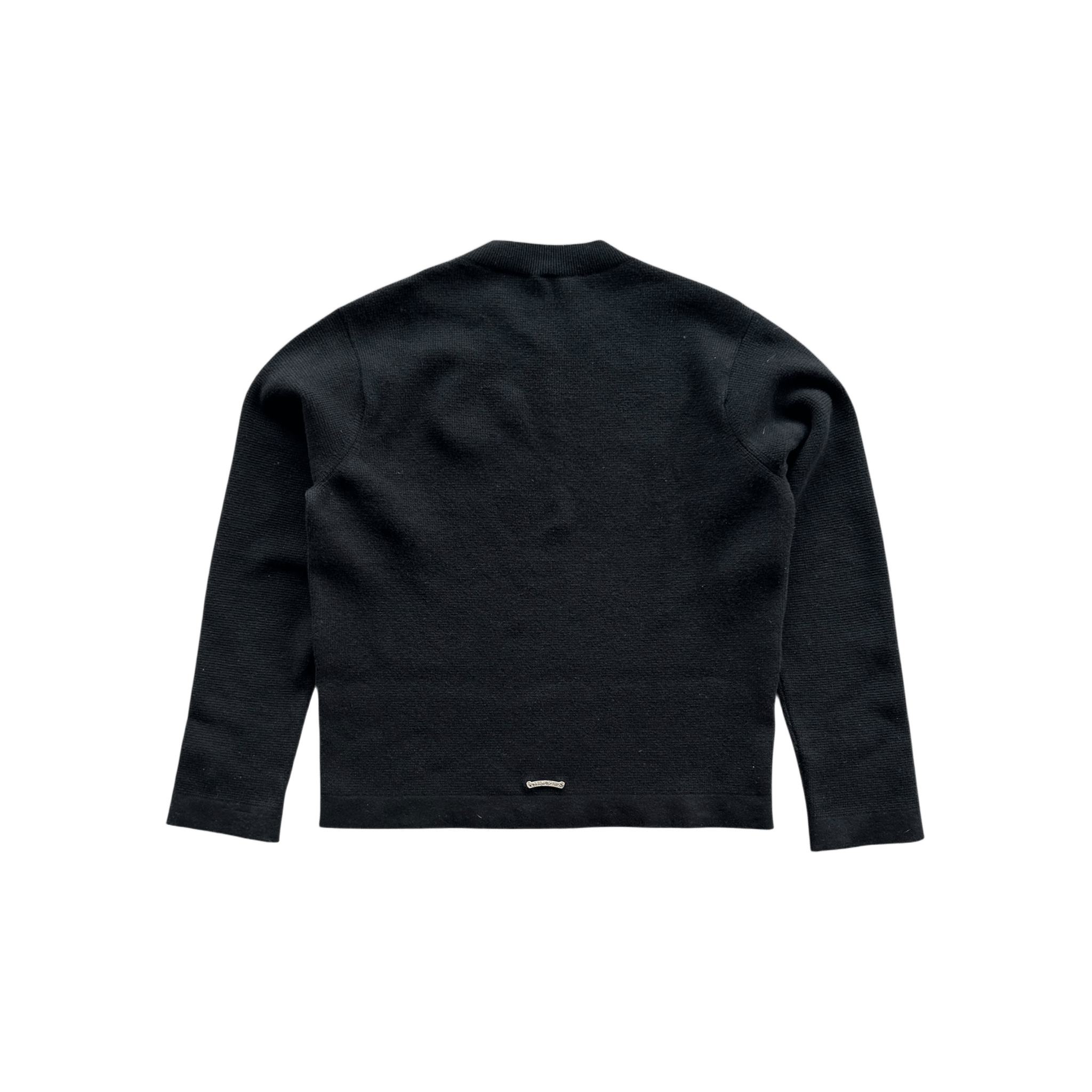 Chrome Hearts Black & White Dagger Logo Cashmere Sweater - Morely TrendsChrome Hearts Type here:)
