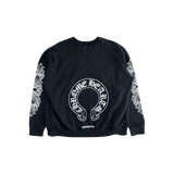 Chrome Hearts Black & White Horseshoe Logo Sweater - Morely TrendsChrome Hearts Type here:)