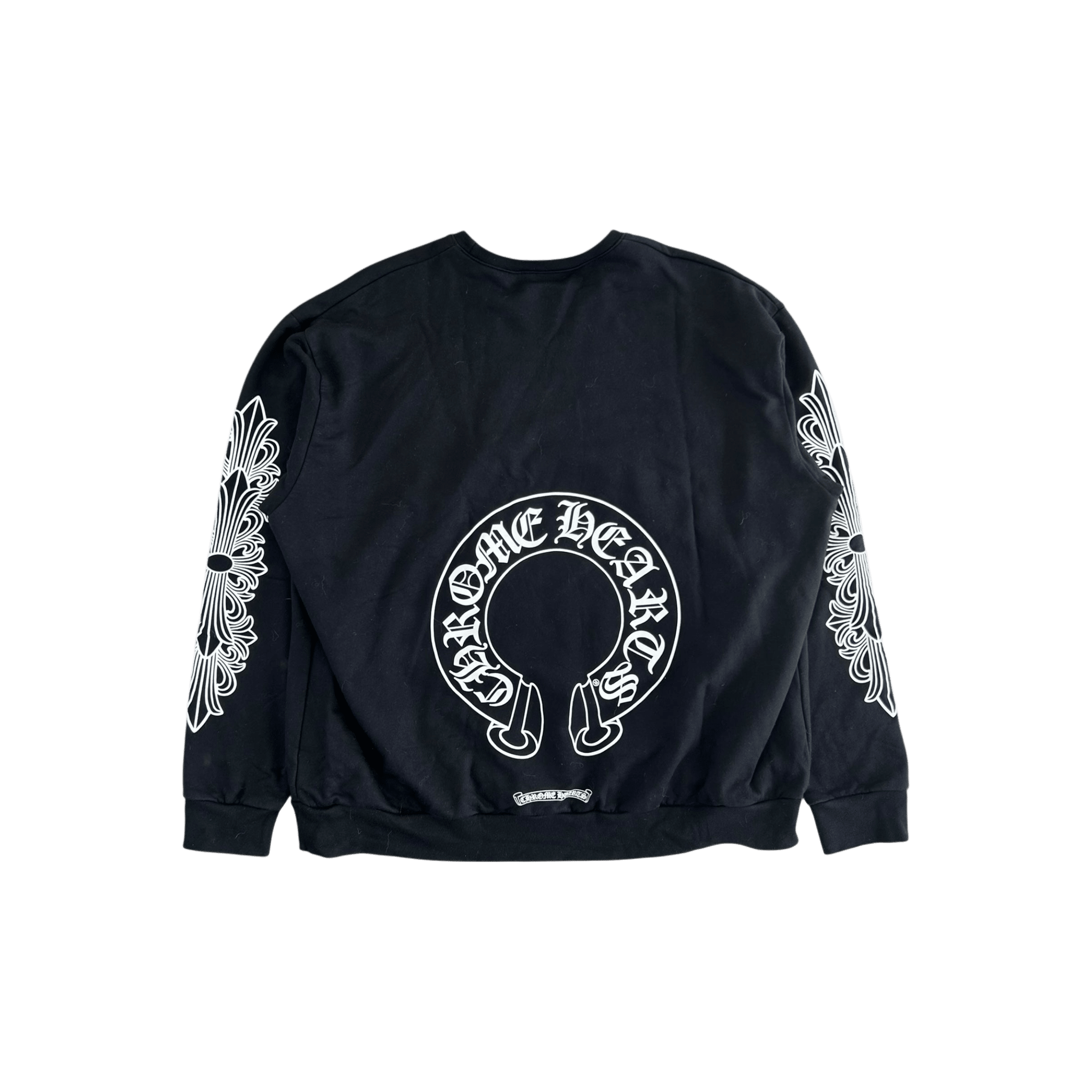Chrome Hearts Black & White Horseshoe Logo Sweater - Morely TrendsChrome Hearts Type here:)