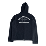 Chrome Hearts Black & White Leather Triple Cross Patch Cashmere Zip Up Hoodie - Morely TrendsChrome Hearts Type here:)