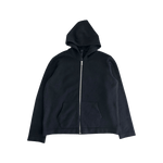 Chrome Hearts Black & White Leather Triple Cross Patch Cashmere Zip Up Hoodie - Morely TrendsChrome Hearts Type here:)