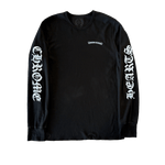 Chrome Hearts Black & White Script Logo Thermal Longsleeve T-Shirt - Morely TrendsChrome Hearts Type here:)