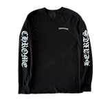 Chrome Hearts Black & White Script Logo Thermal Longsleeve T-Shirt - Morely TrendsChrome Hearts Type here:)