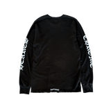 Chrome Hearts Black & White Script Logo Thermal Longsleeve T-Shirt - Morely TrendsChrome Hearts Type here:)