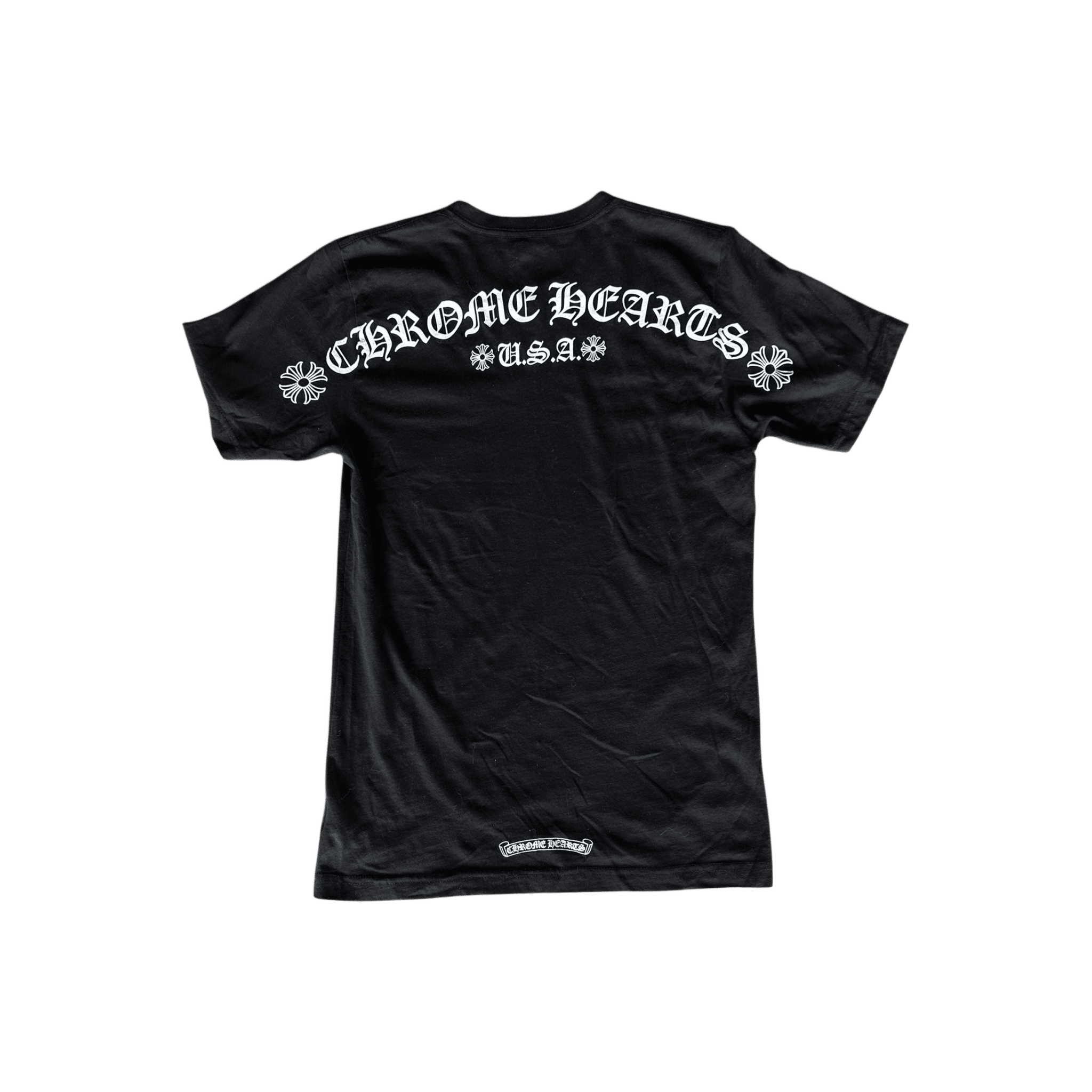 Chrome Hearts Black & White Scroll Logo T-Shirt - Morely TrendsChrome Hearts Type here:)