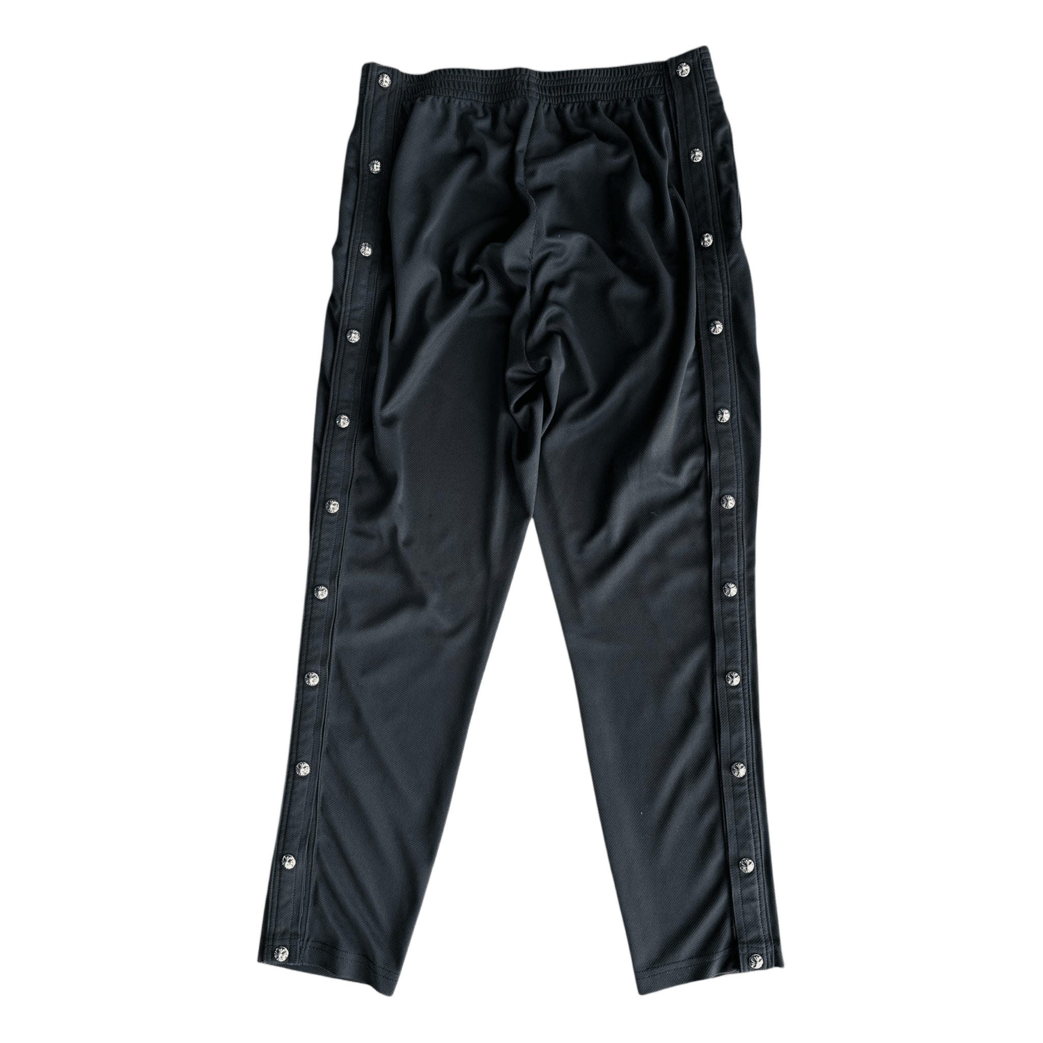 Chrome Hearts Black & White Snap Button Tearaway Track Pants - Morely TrendsChrome Hearts Type here:)