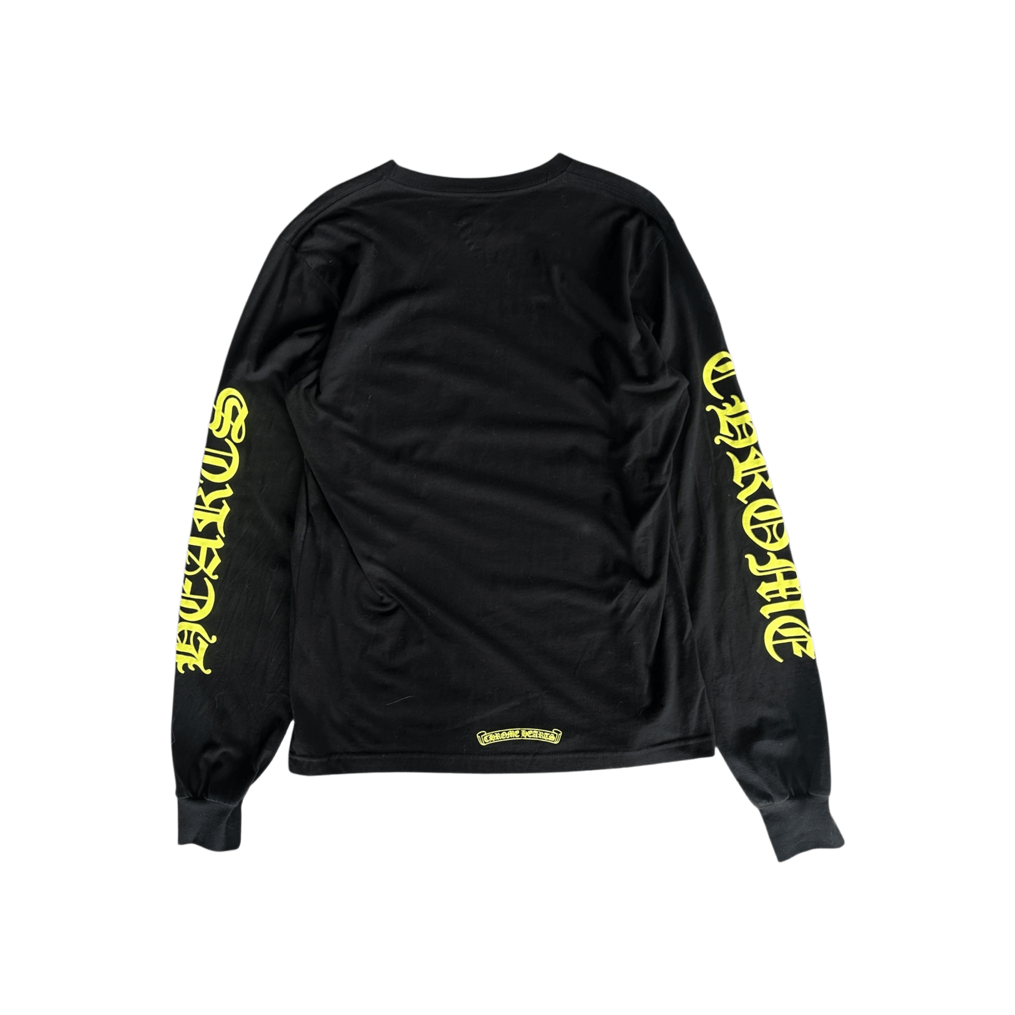 Chrome Hearts Black & Yellow Neck Logo Longsleeve T-Shirt - Morely TrendsChrome Hearts Type here:)