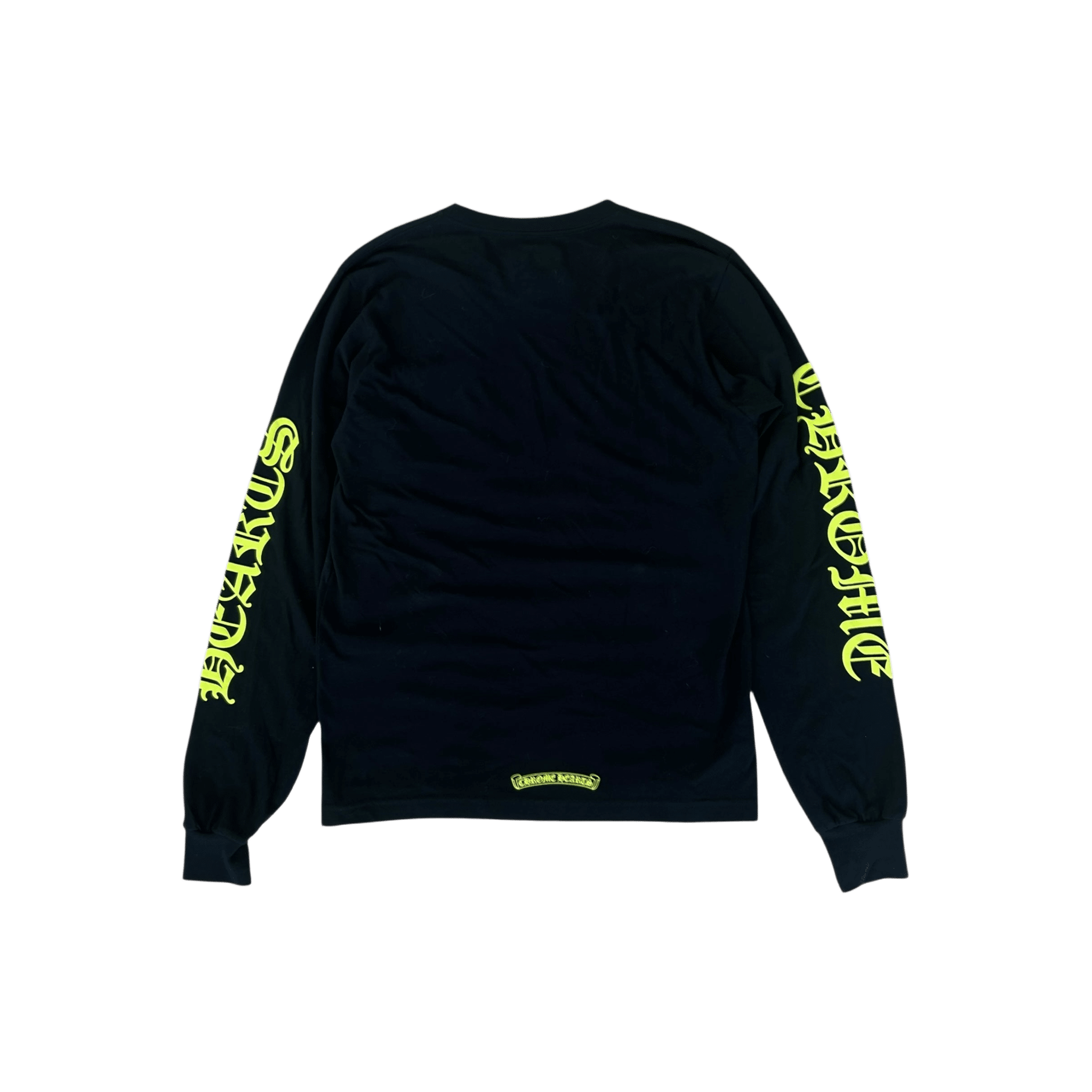 Chrome Hearts Black & Yellow Neck Logo Longsleeve T-Shirt - Morely TrendsChrome Hearts Type here:)
