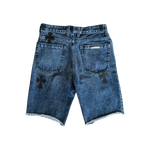 Chrome Hearts Blue & Black Cross Patch Denim Shorts - Morely TrendsChrome Hearts Type here:)