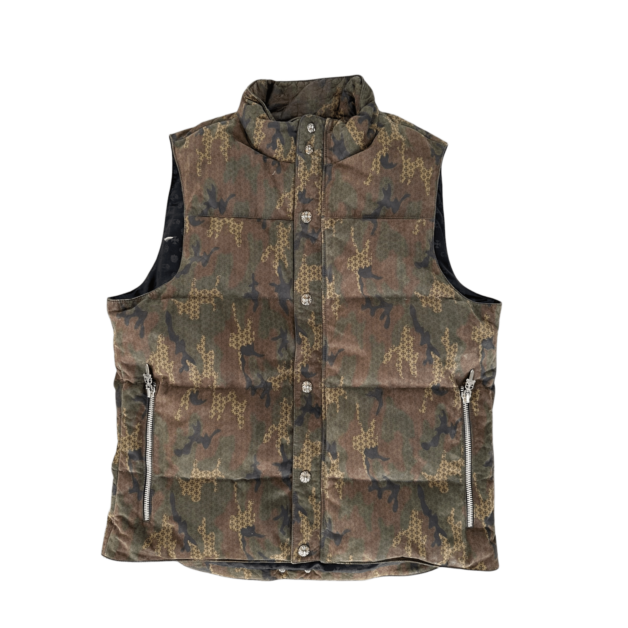Chrome Hearts Camouflage Cross Jacquard Leather Vest - Morely TrendsChrome Hearts Type here:)