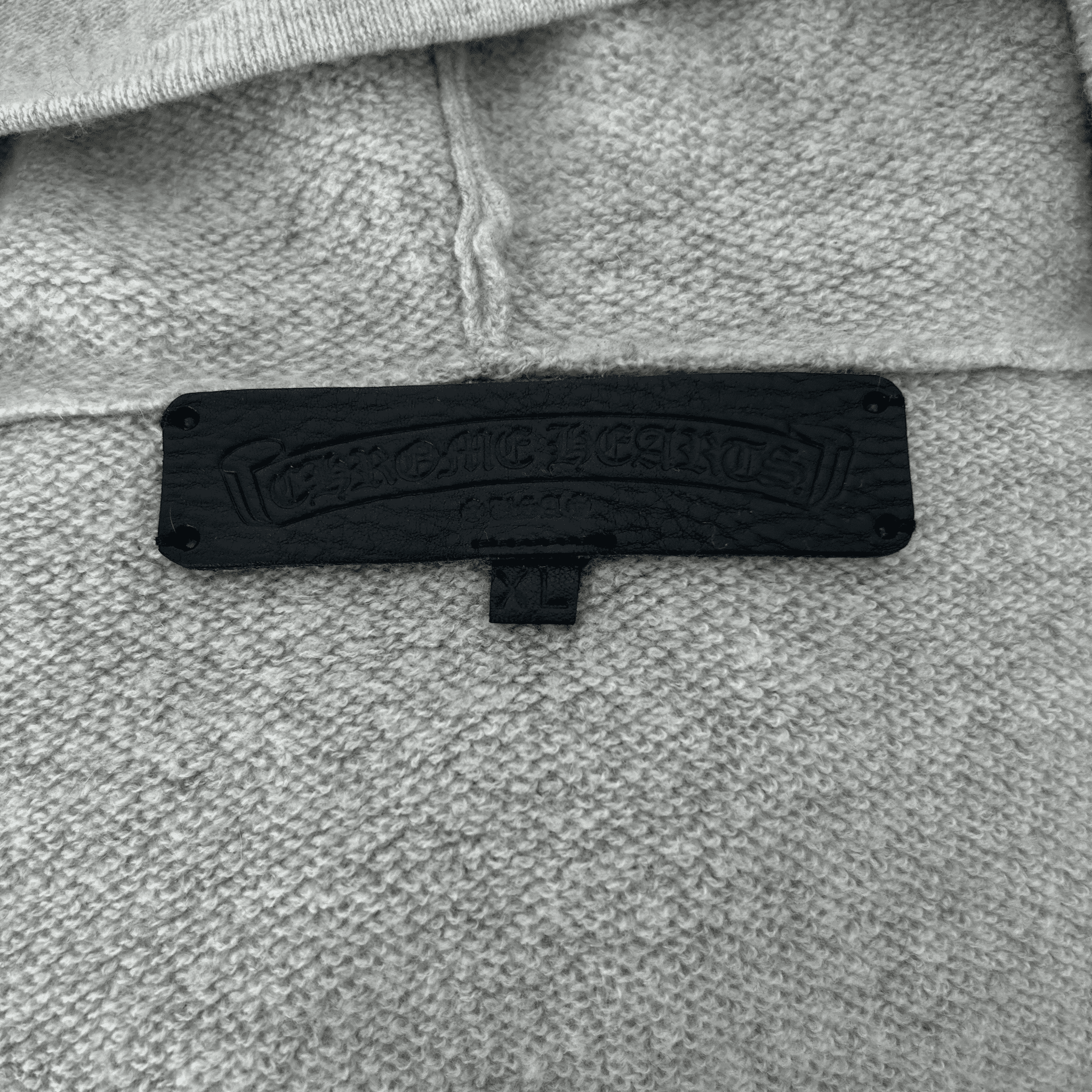 Chrome Hearts Grey & Black Embroidered Cashmere Zip Up Hoodie - Morely TrendsChrome Hearts Type here:)