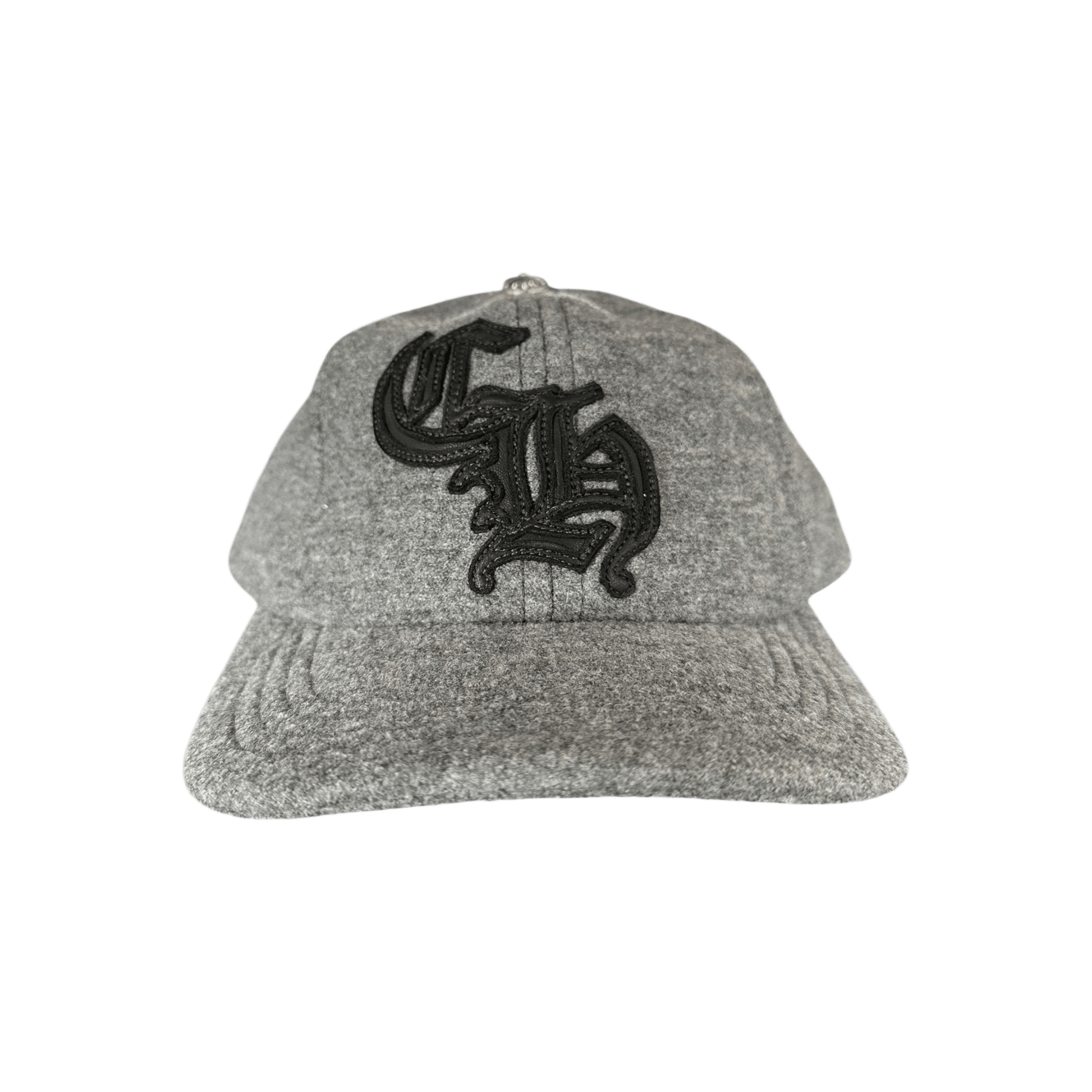 Chrome Hearts Grey & Black Leather CH Logo Wool Hat - Morely TrendsChrome Hearts Type here:)