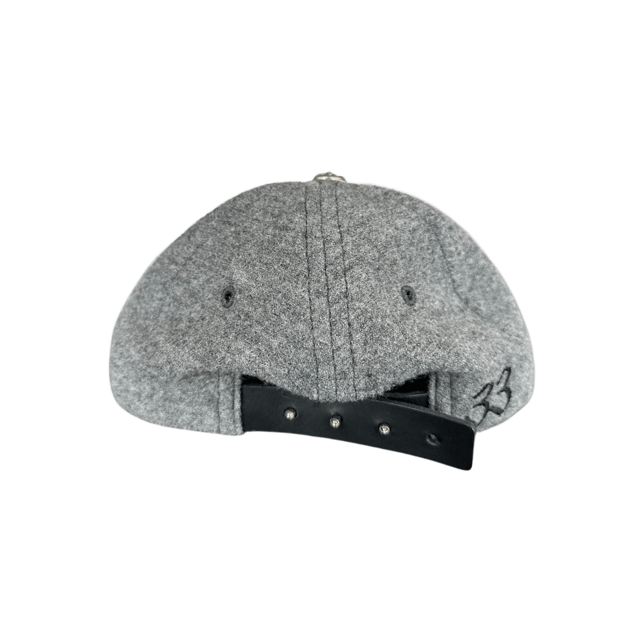 Chrome Hearts Grey & Black Leather CH Logo Wool Hat - Morely TrendsChrome Hearts Type here:)