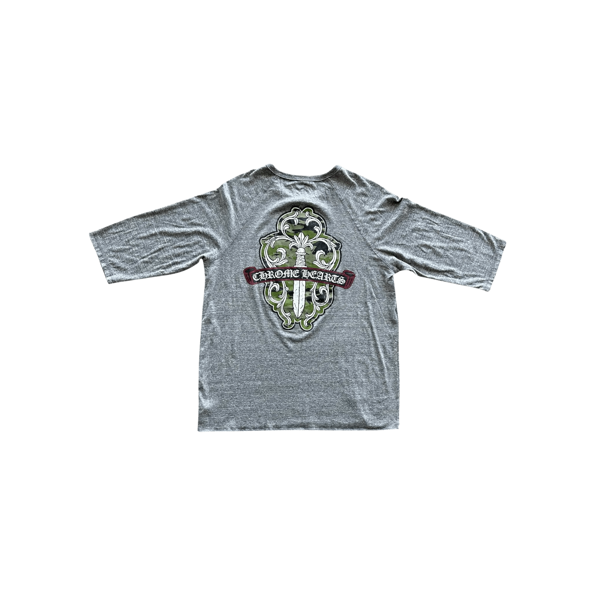 Chrome Hearts Grey & Multicolor Dagger Logo Women's T-Shirt - Morely TrendsChrome Hearts Type here:)