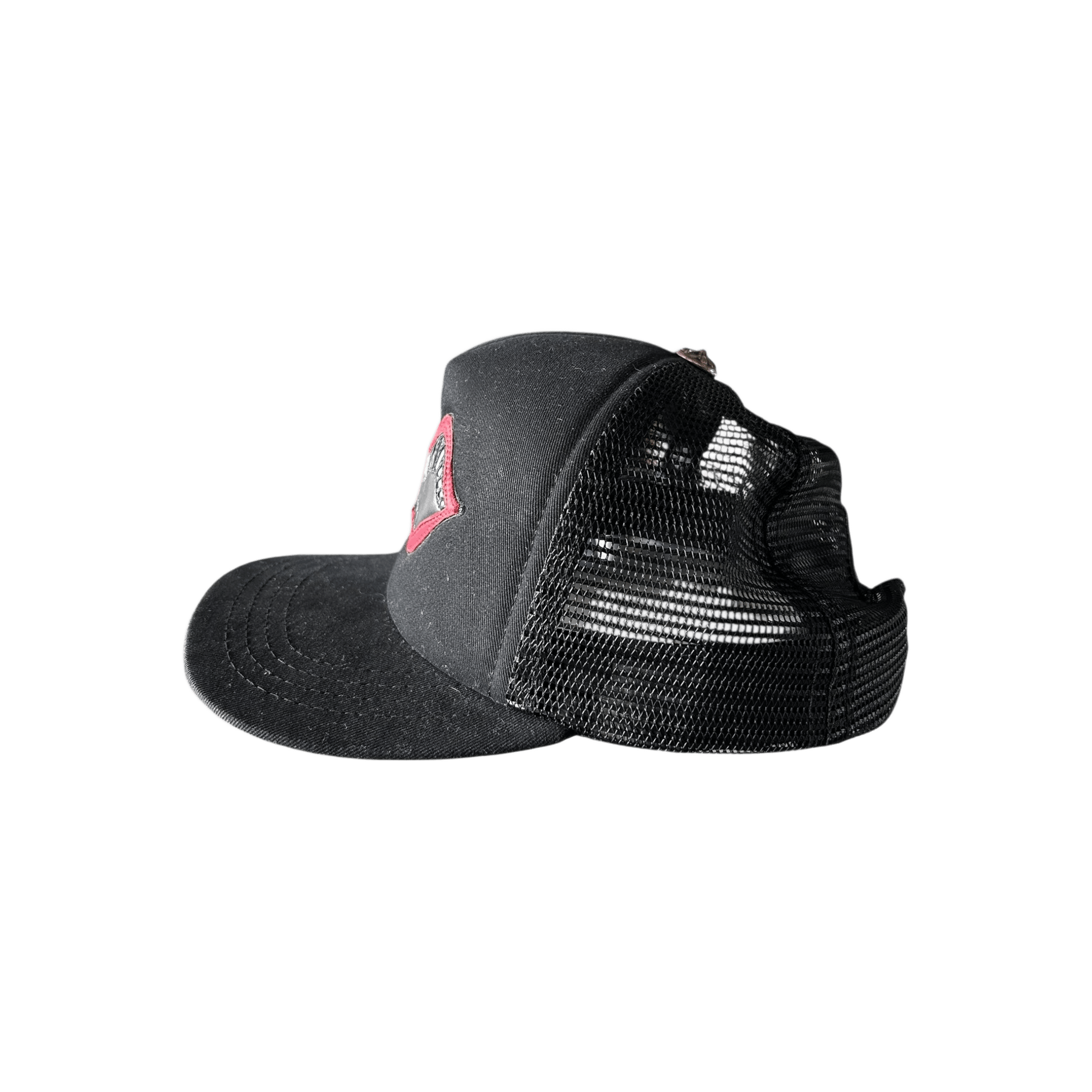 Chrome Hearts Matty Boy Black & Red Chomper Trucker Hat - Morely TrendsChrome Hearts Type here:)