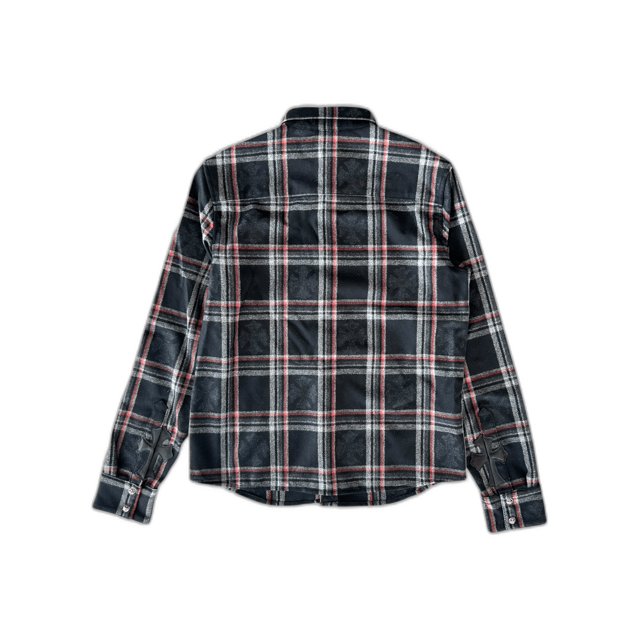 Chrome Hearts Navy Cross Jacquard Cashmere Button Up Shirt - Morely TrendsChrome Hearts Type here:)