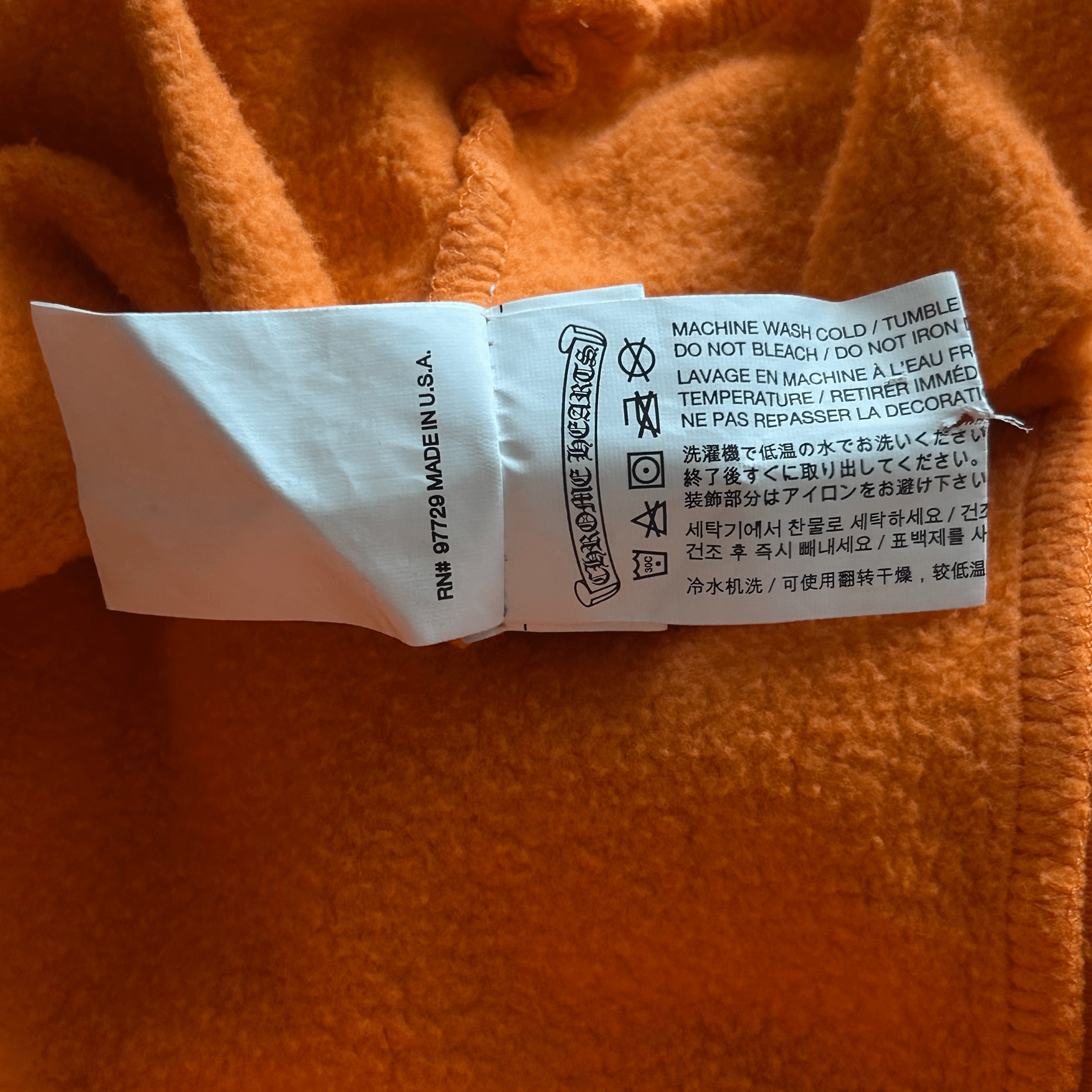 Chrome Hearts Off - White Orange & Black Scroll Logo Hoodie - Morely TrendsChrome Hearts Type here:)