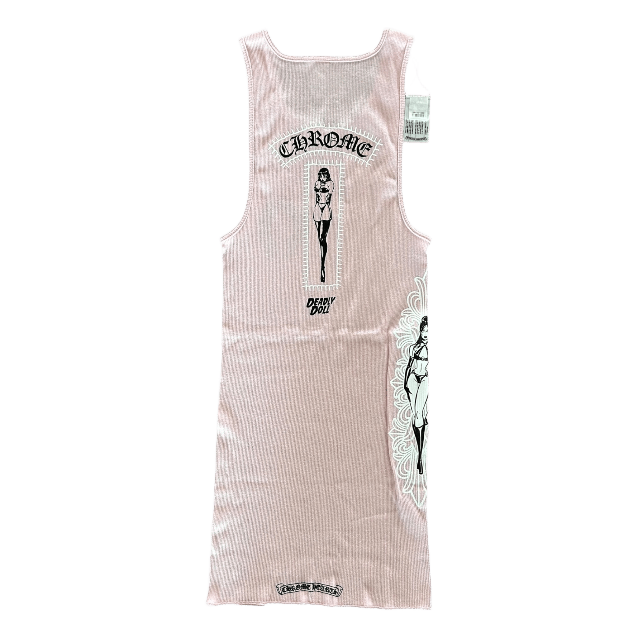 Chrome Hearts Pink & White Deadly Doll Tank Top - Morely TrendsChrome Hearts Type here:)