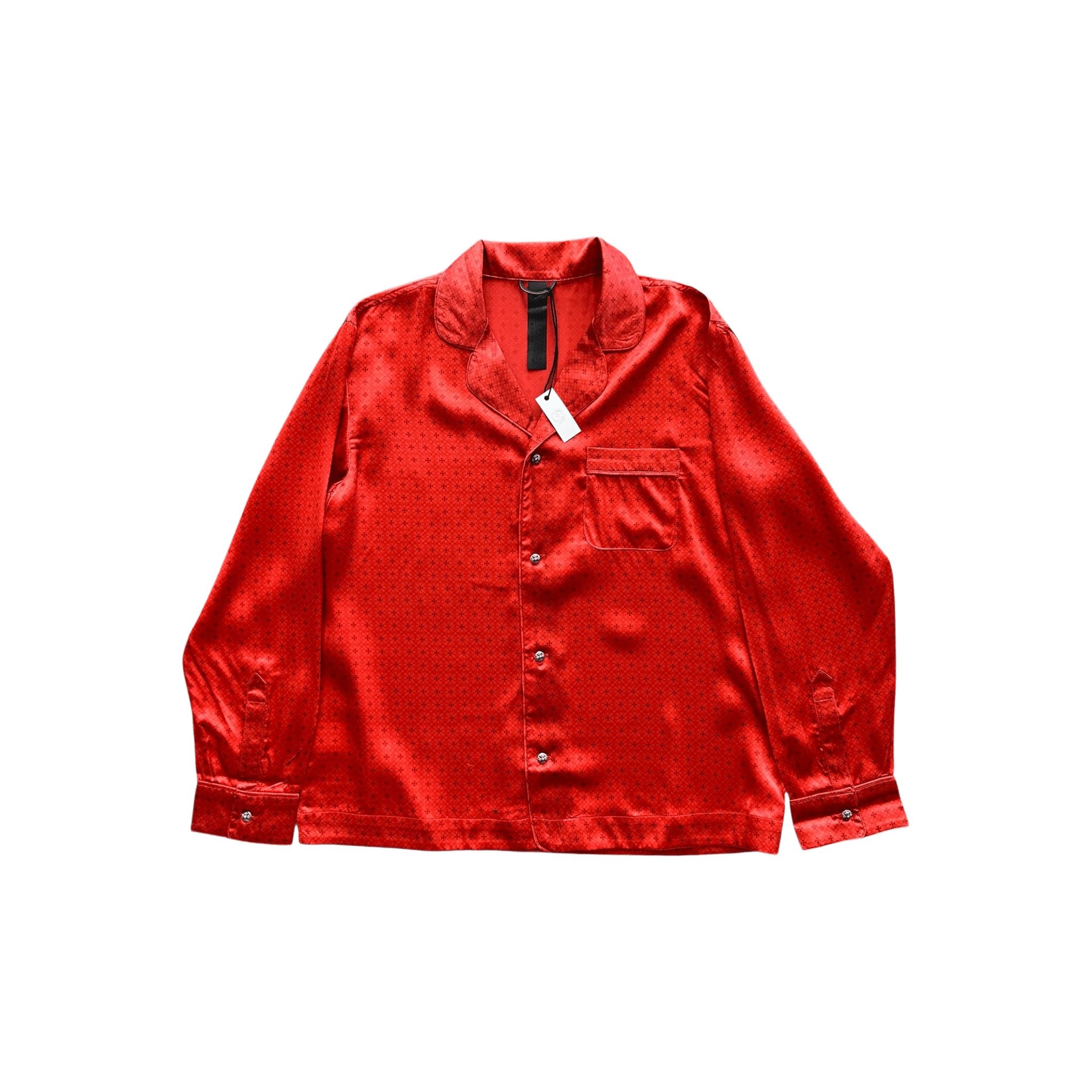 Chrome Hearts Red Cross Jacquard Silk Pajama Set - Morely TrendsChrome Hearts Type here:)