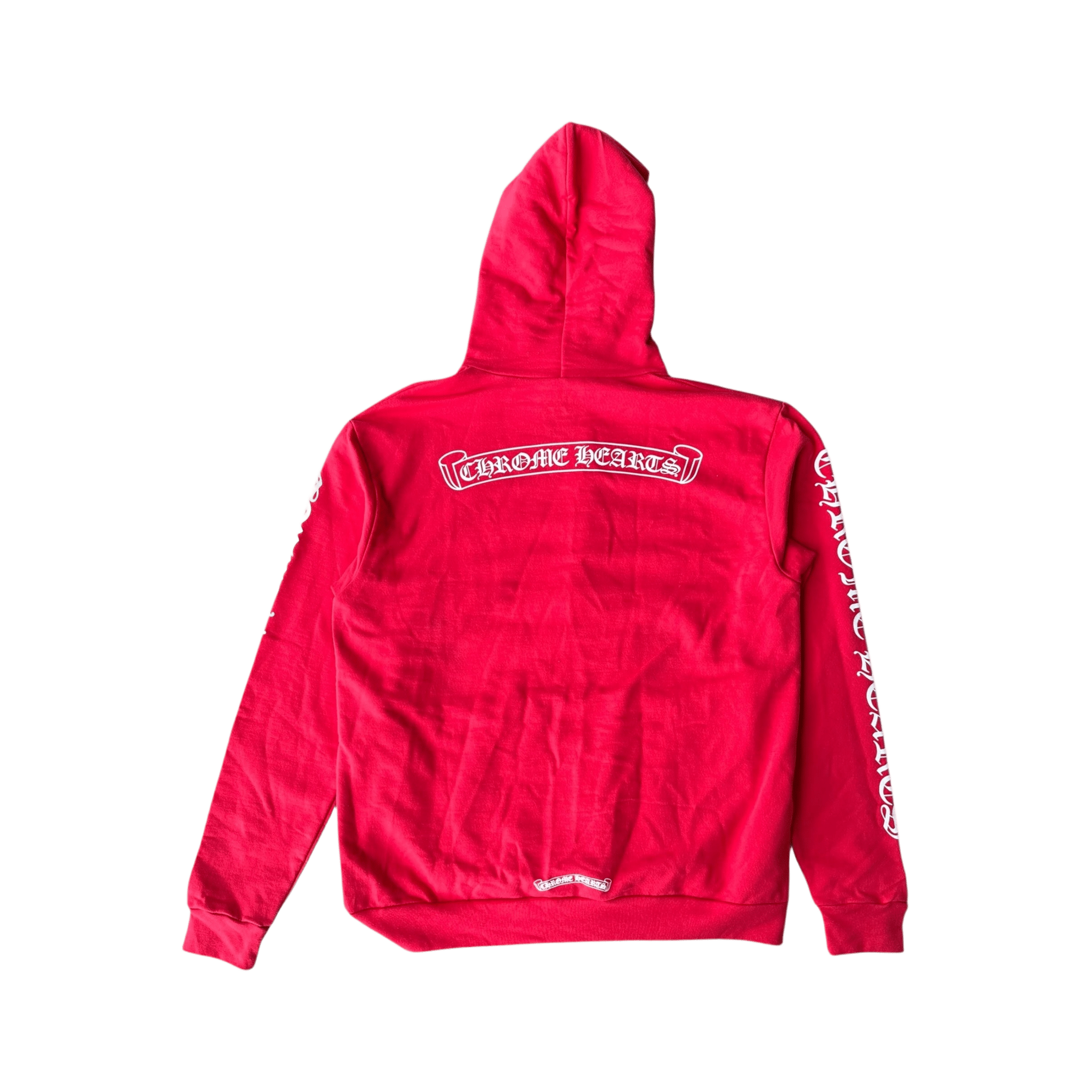 Chrome Hearts Red & White Scroll Logo Hoodie - Morely TrendsChrome Hearts Type here:)