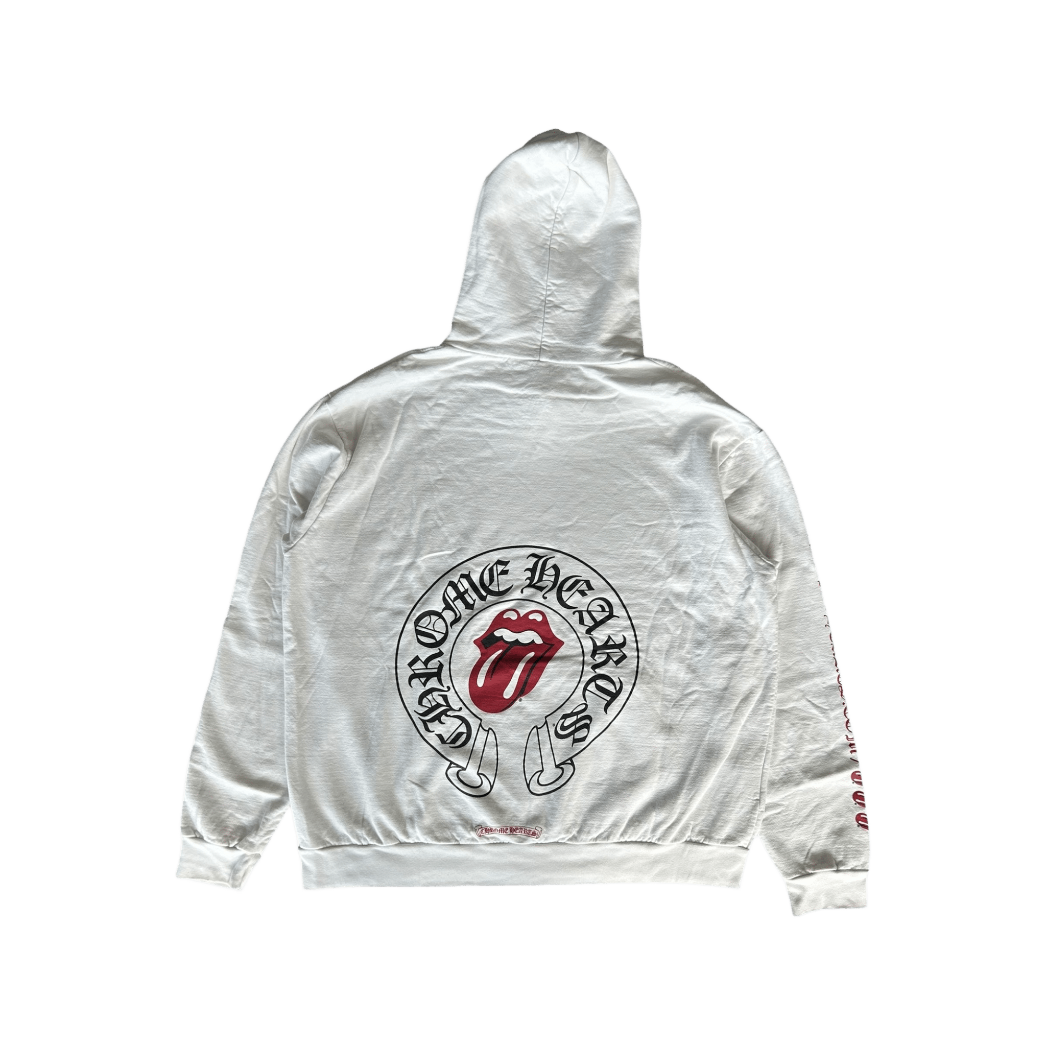Chrome Hearts Rolling Stones White & Red Horseshoe Logo Hoodie - Morely TrendsChrome Hearts Type here:)