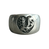 Chrome Hearts Silver & Black Diamond Heart Ring - Morely TrendsChrome Hearts Type here:)