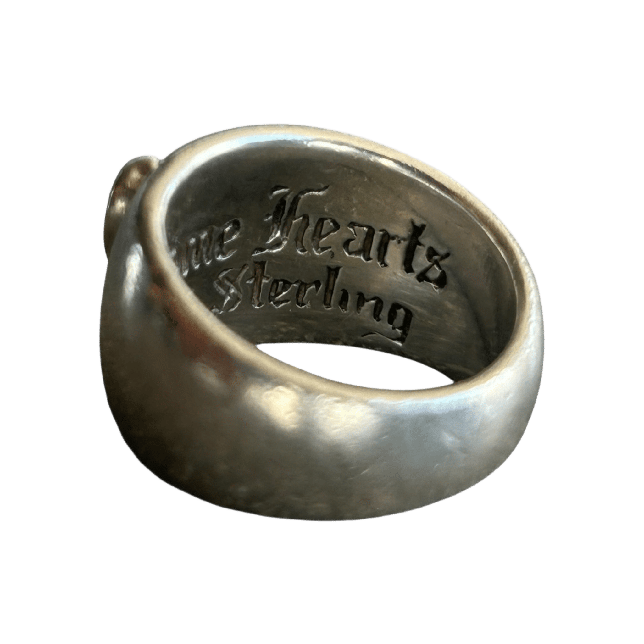 Chrome Hearts Silver & Black Diamond Heart Ring - Morely TrendsChrome Hearts Type here:)