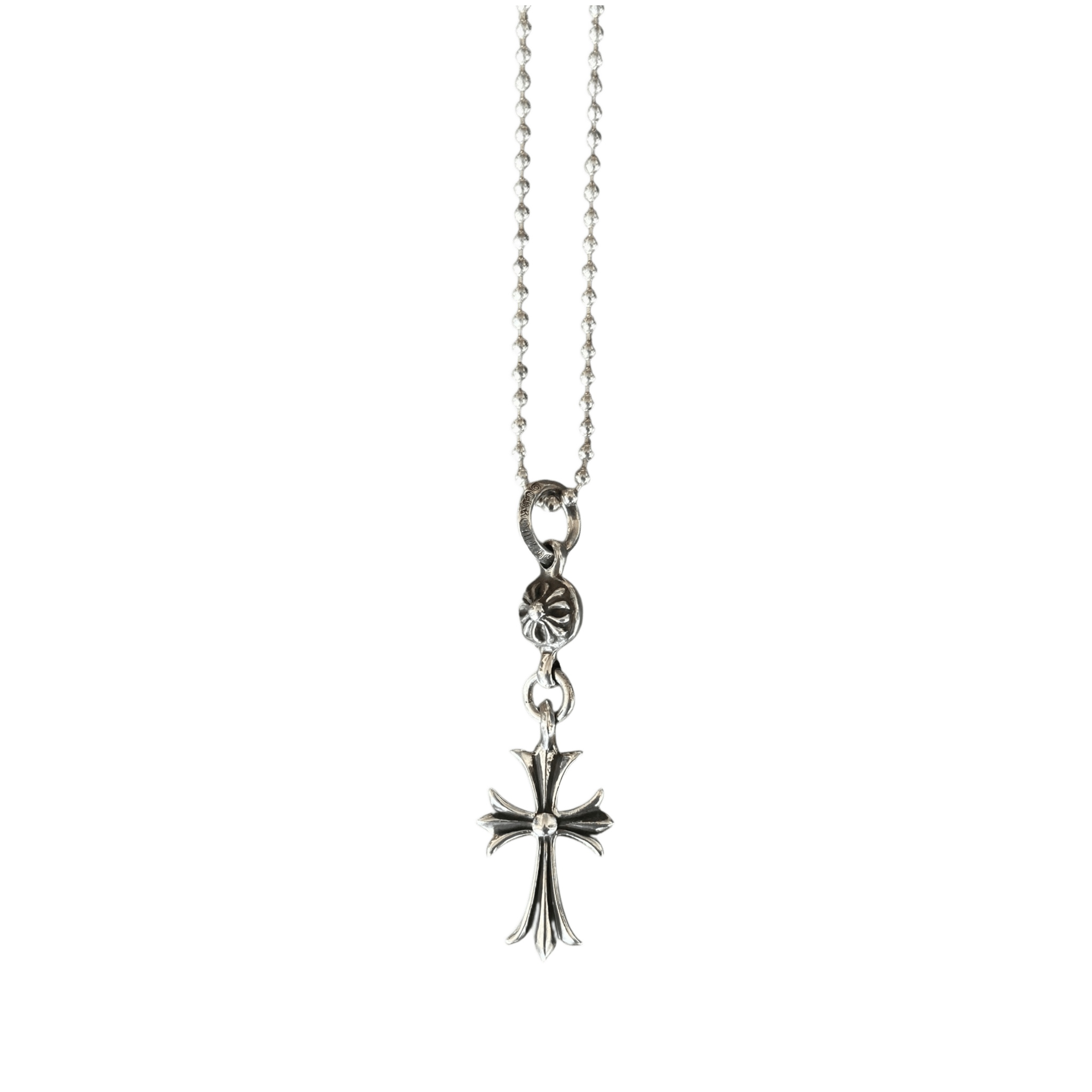 Chrome Hearts Silver Cross Ball Pendant Necklace - Morely TrendsChrome Hearts Type here:)
