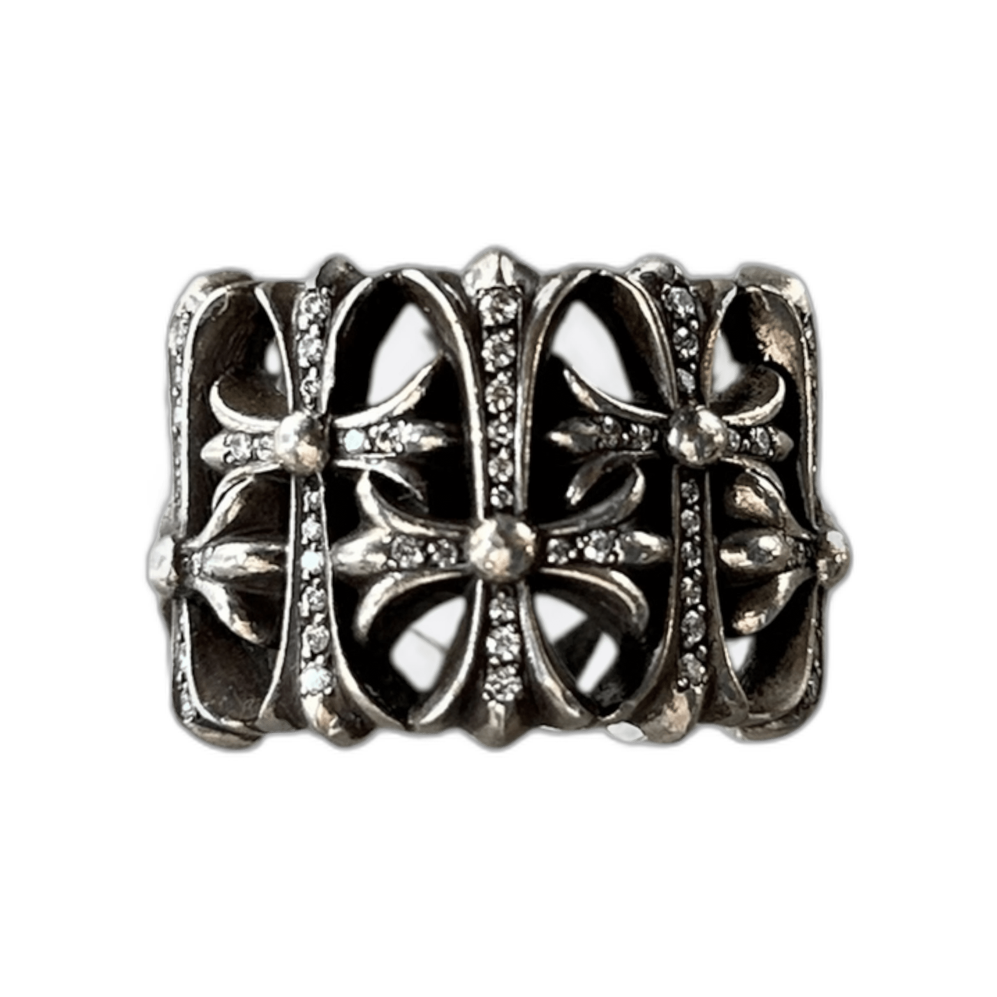 Chrome Hearts Silver & Diamond Cemetery Ring - Morely TrendsChrome Hearts Type here:)