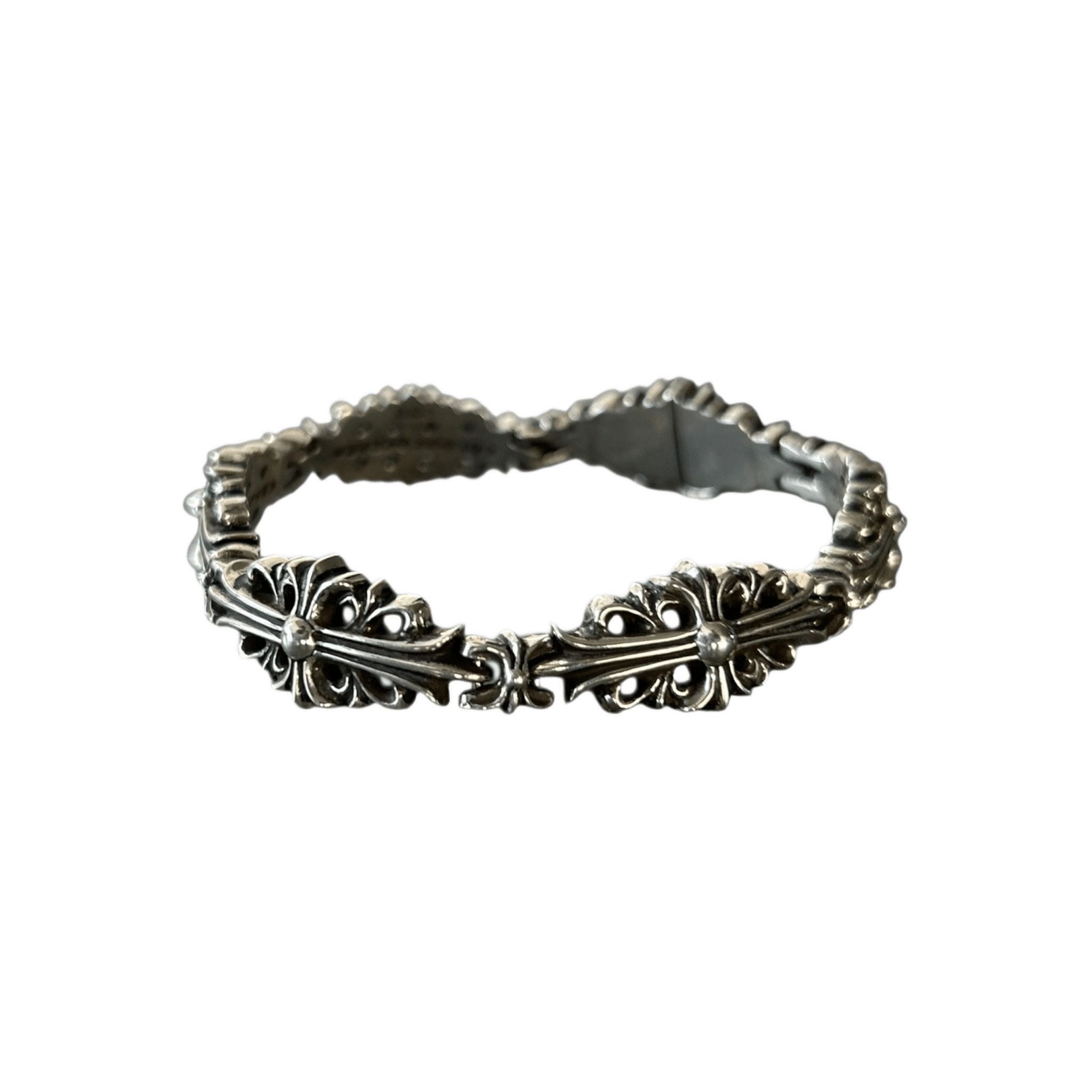 Chrome Hearts Silver Floral Cross Bracelet - Morely TrendsChrome Hearts Type here:)