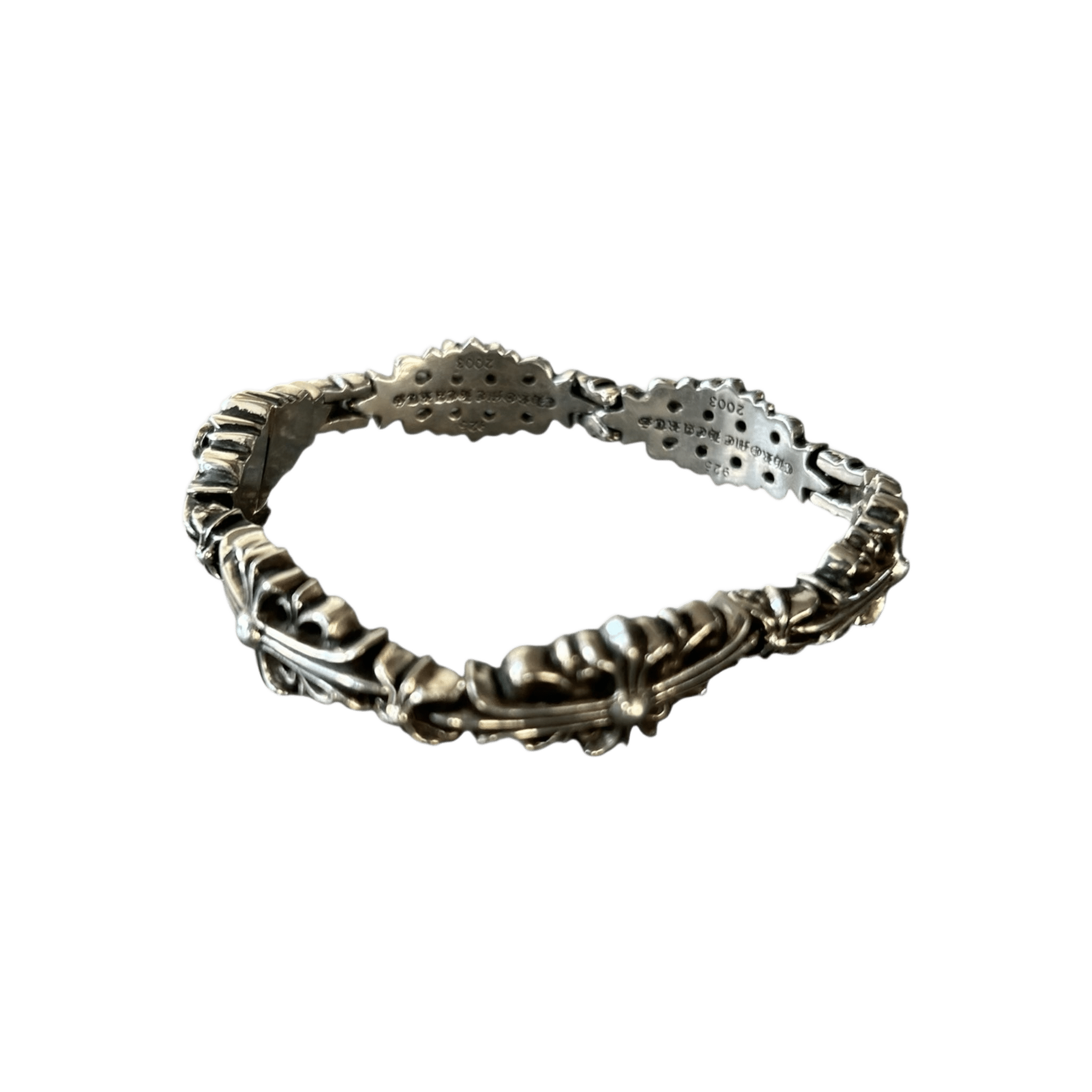 Chrome Hearts Silver Floral Cross Bracelet - Morely TrendsChrome Hearts Type here:)