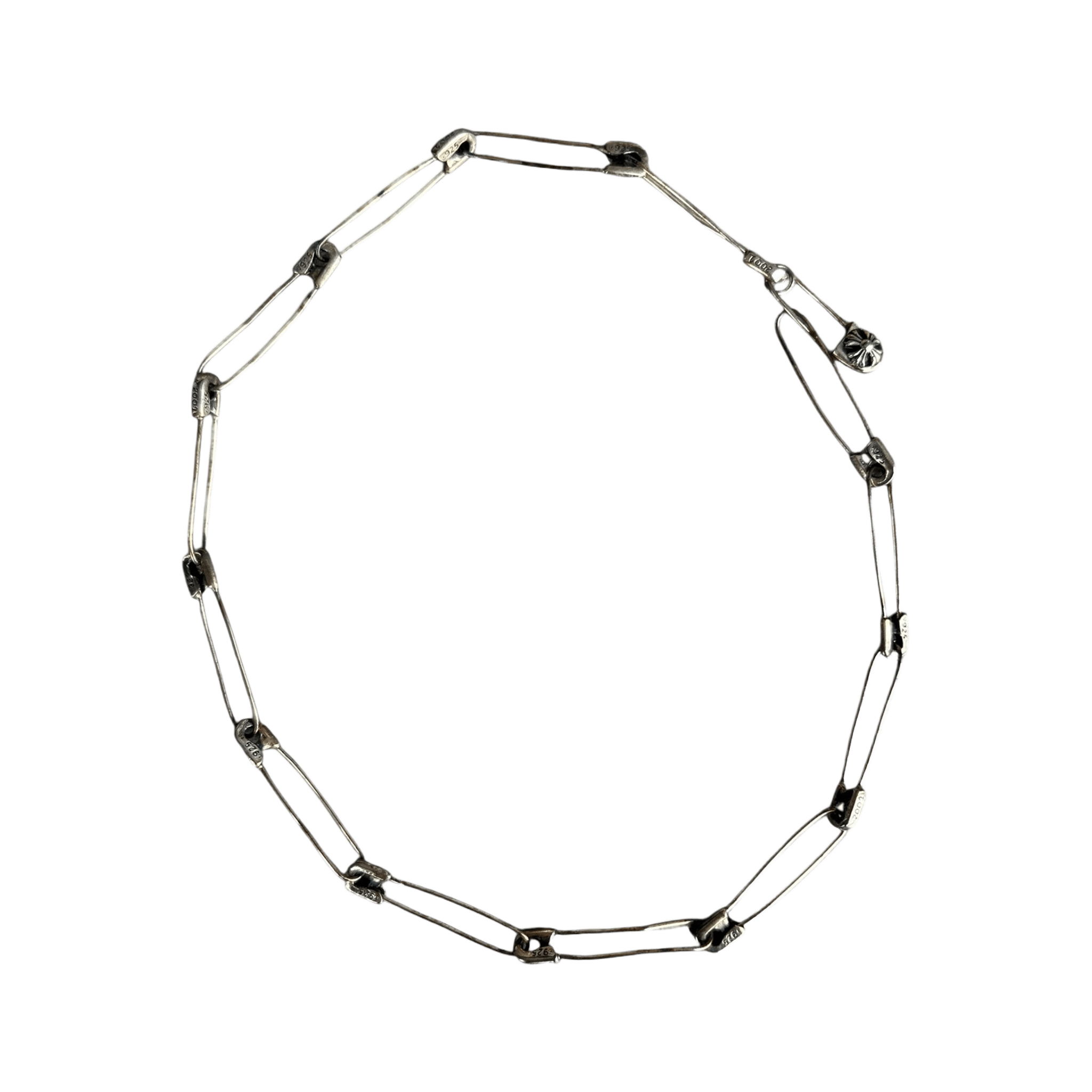Chrome Hearts Silver Safety Pin Necklace - Morely TrendsChrome Hearts Type here:)