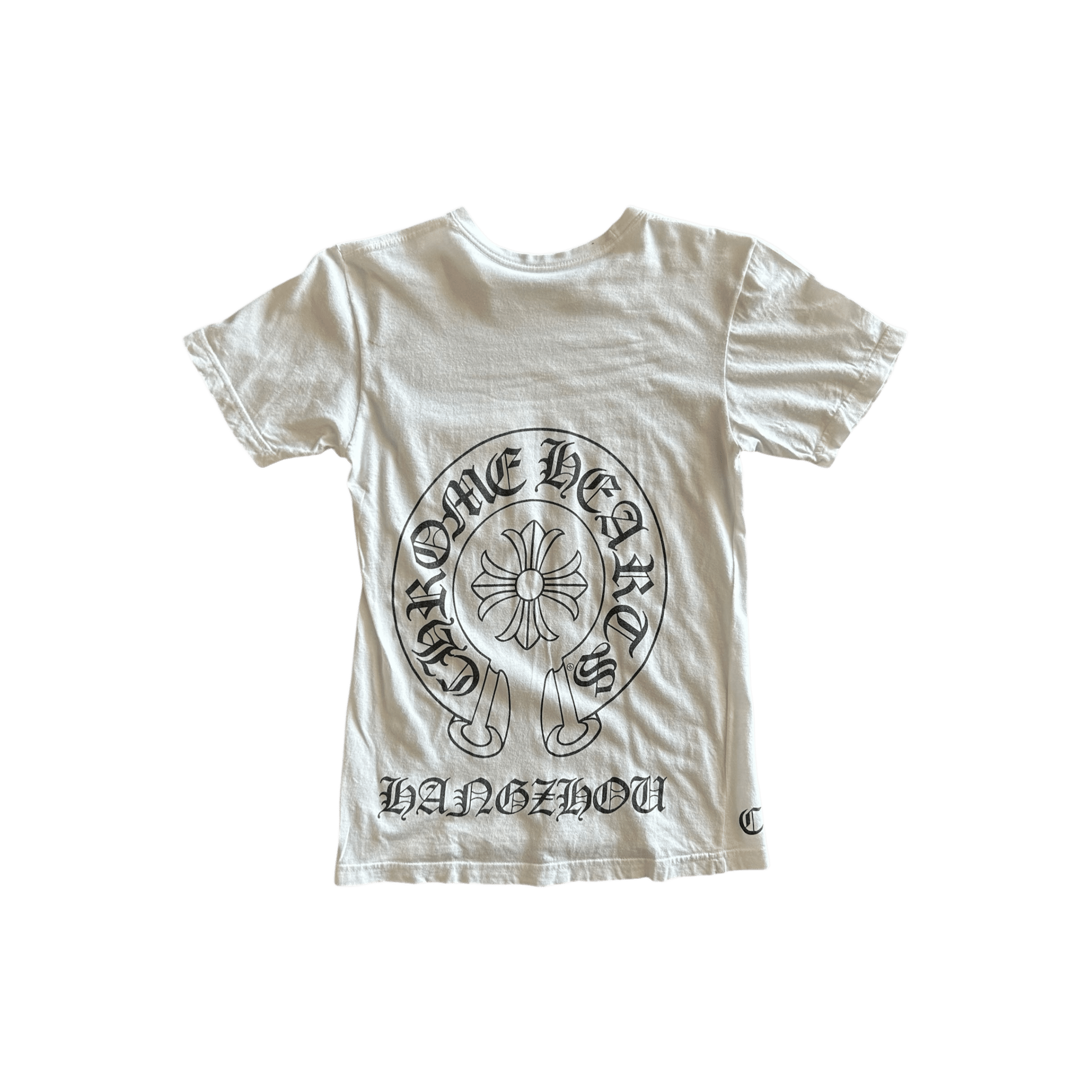 Chrome Hearts White & Black Hangzhou Exclusive Horseshoe Logo T-Shirt - Morely TrendsChrome Hearts Type here:)