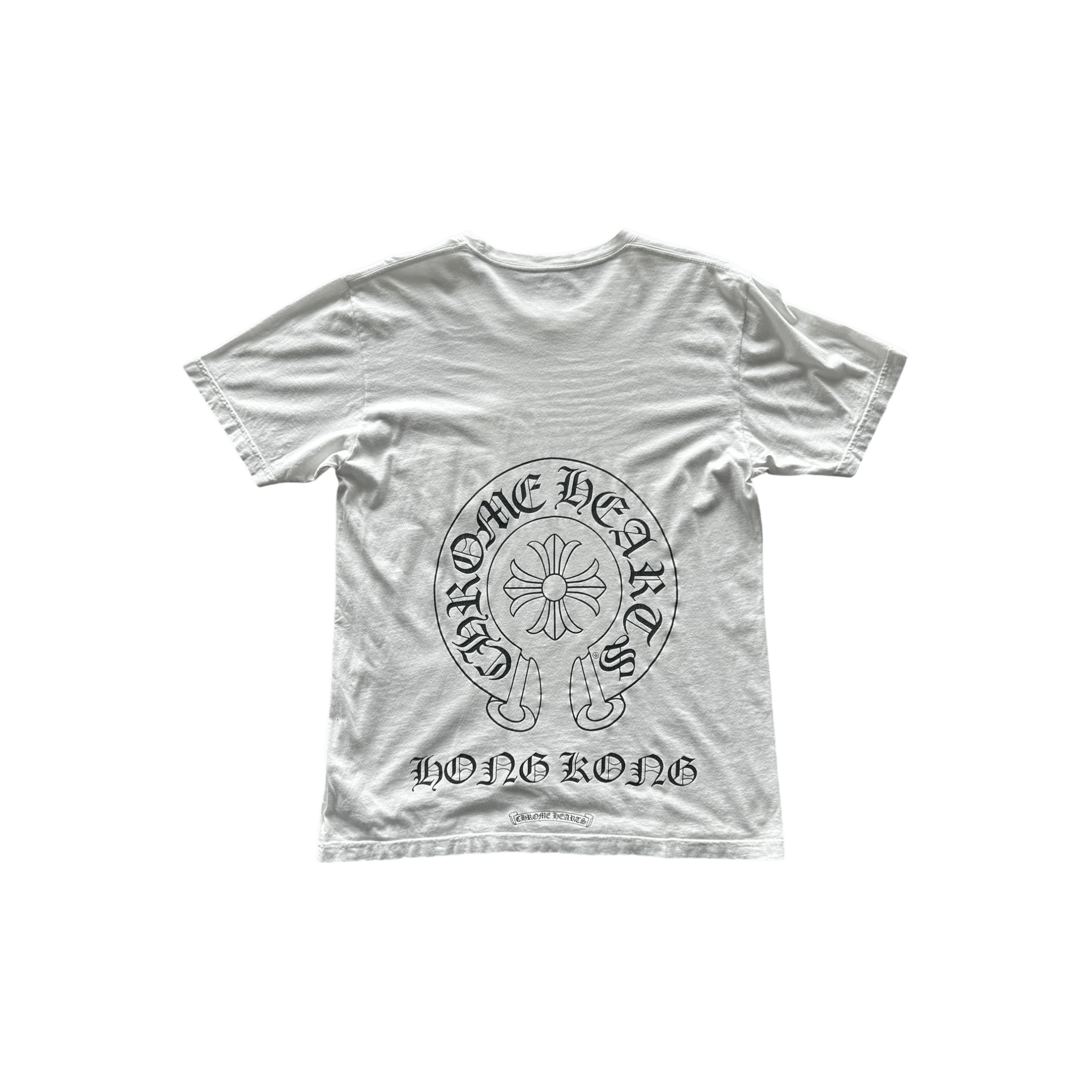Chrome Hearts White & Black Hong Kong Exclusive Horseshoe Logo T-Shirt - Morely TrendsChrome Hearts Type here:)