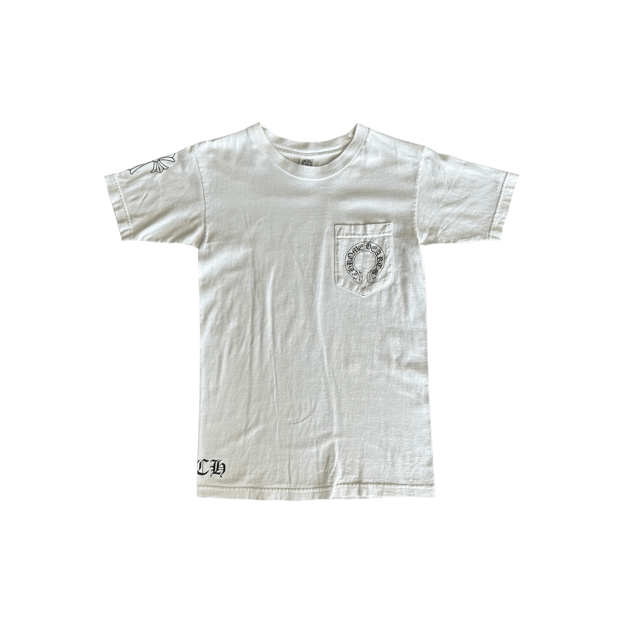Chrome Hearts White & Black Horseshoe Scroll Logo T-Shirt - Morely TrendsChrome Hearts Type here:)