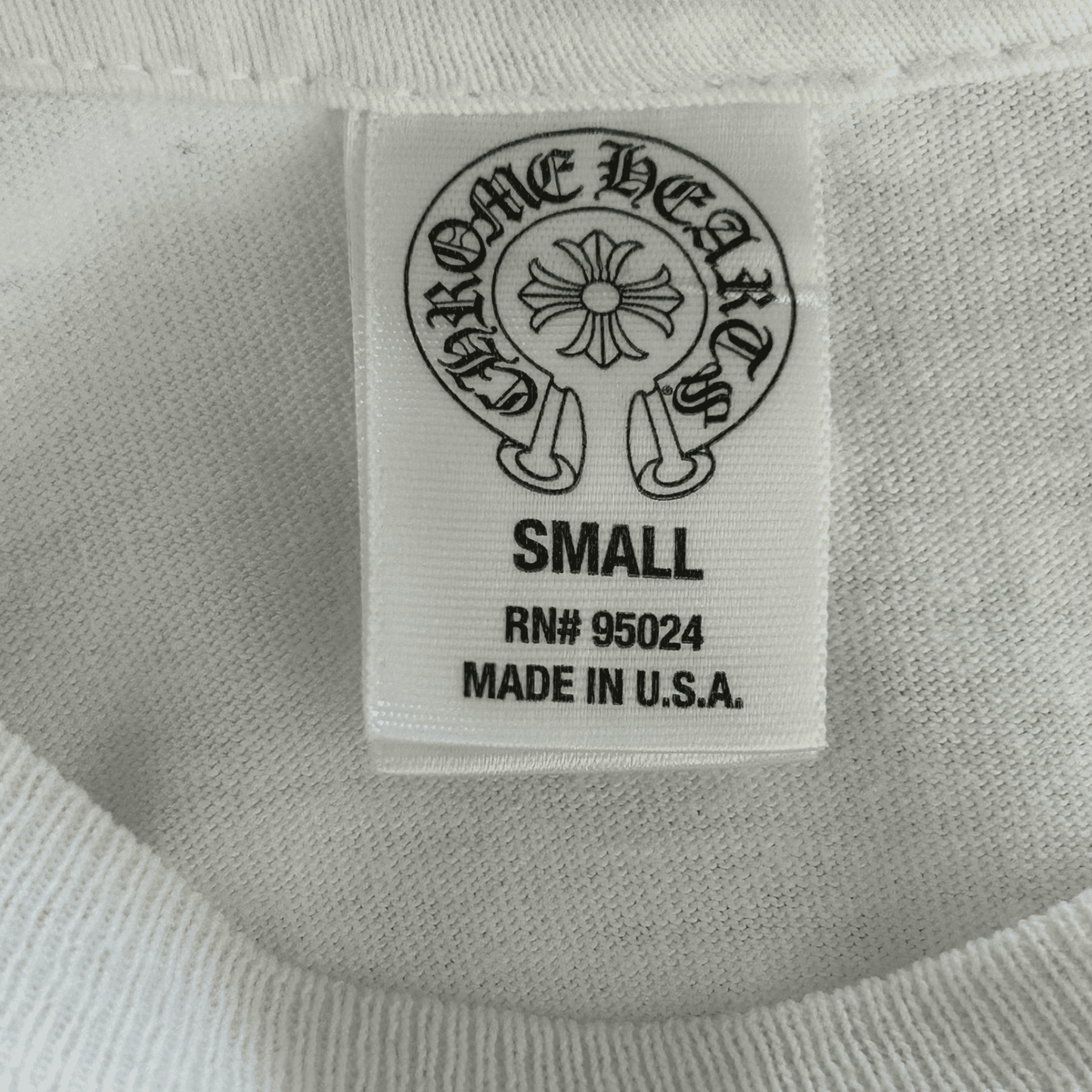 Chrome Hearts White & Black Horseshoe Scroll Logo T-Shirt - Morely TrendsChrome Hearts Type here:)