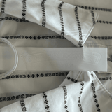 Chrome Hearts White & Black Loose Ends Pinstripe Button Up Shirt - Morely TrendsChrome Hearts Type here:)