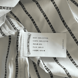 Chrome Hearts White & Black Loose Ends Pinstripe Button Up Shirt - Morely TrendsChrome Hearts Type here:)