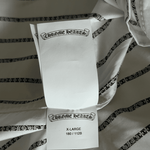 Chrome Hearts White & Black Loose Ends Pinstripe Button Up Shirt - Morely TrendsChrome Hearts Type here:)