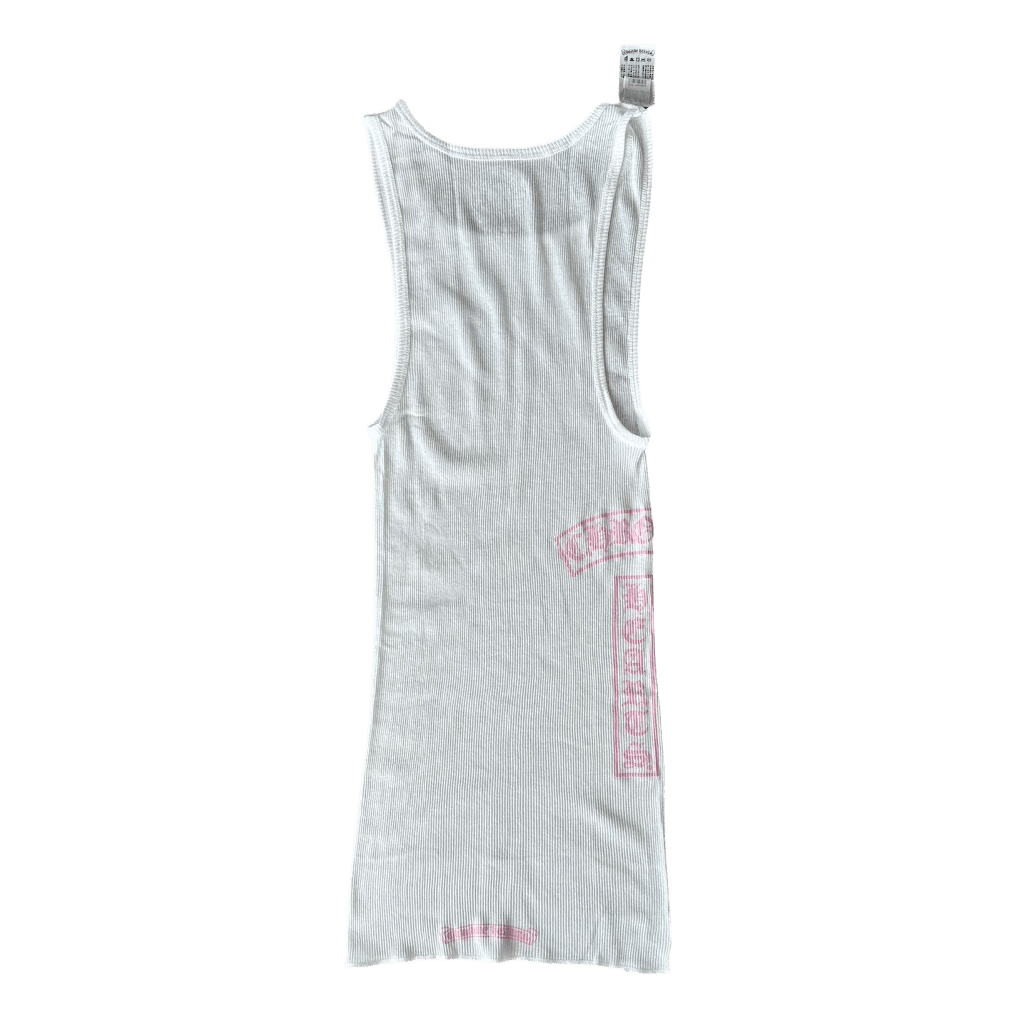 Chrome Hearts White & Pink T - Bar Logo Tank Top - Morely TrendsChrome Hearts Type here:)