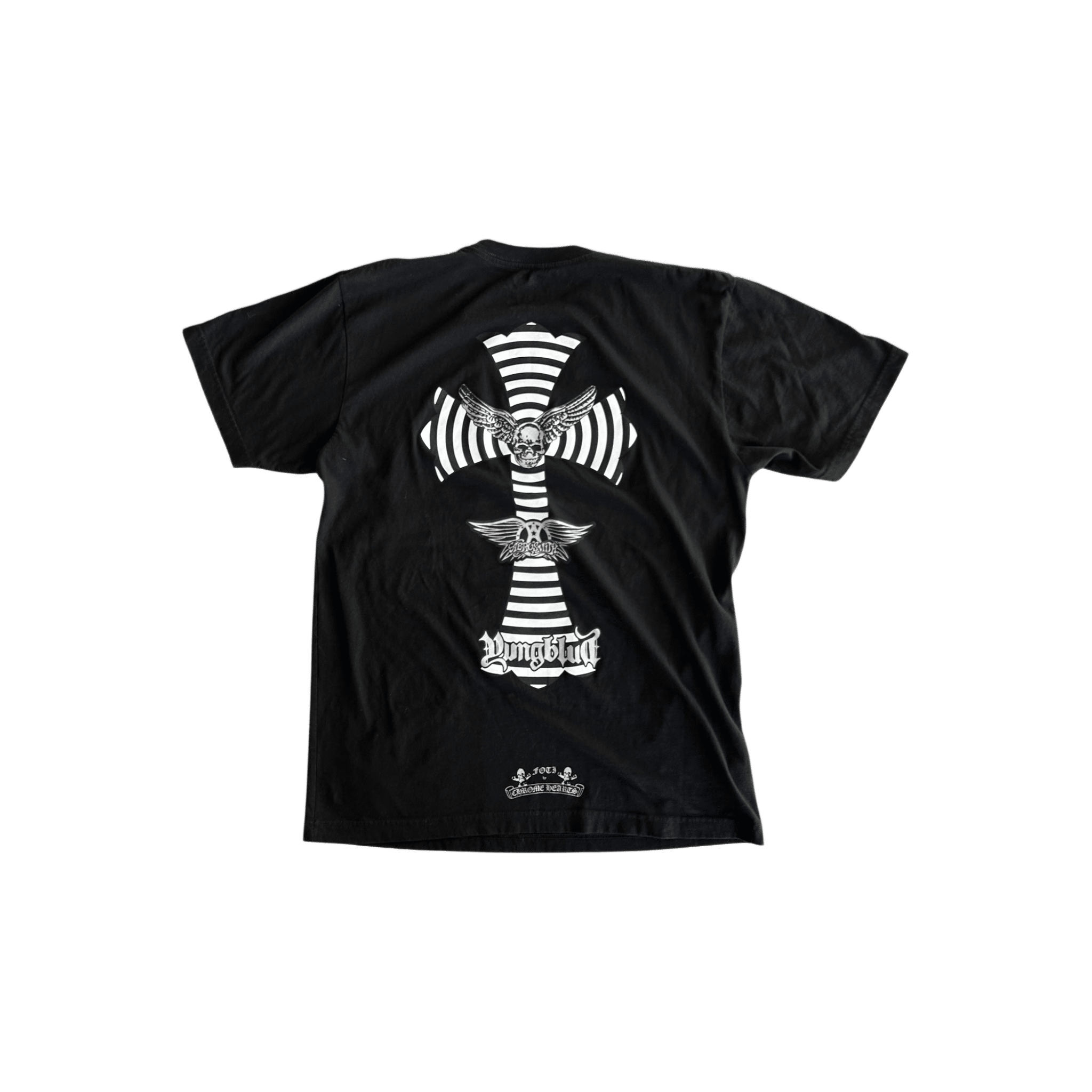 Chrome Hearts Yungblud Black & White Foti Cross Logo T-Shirt - Morely TrendsChrome Hearts Type here:)