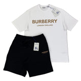 Burberry Men’s White T-shirt & Shorts Set