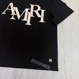 Amiri Men’s Black T-shirt With White Logo